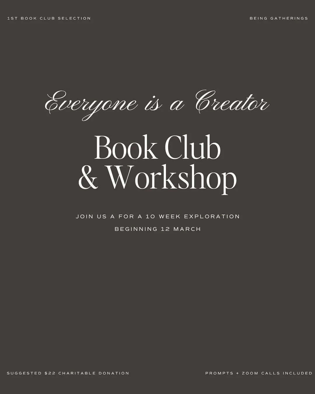 Something I think &amp; talk a LOT about is Creativity.

Whether through the joy of physically creating something or that on the big scale we are all the ARTISTS creating our own lives.

Through our intentions, actions and vibrations, we are creating