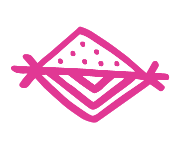 Pink abstract geometric design with dots