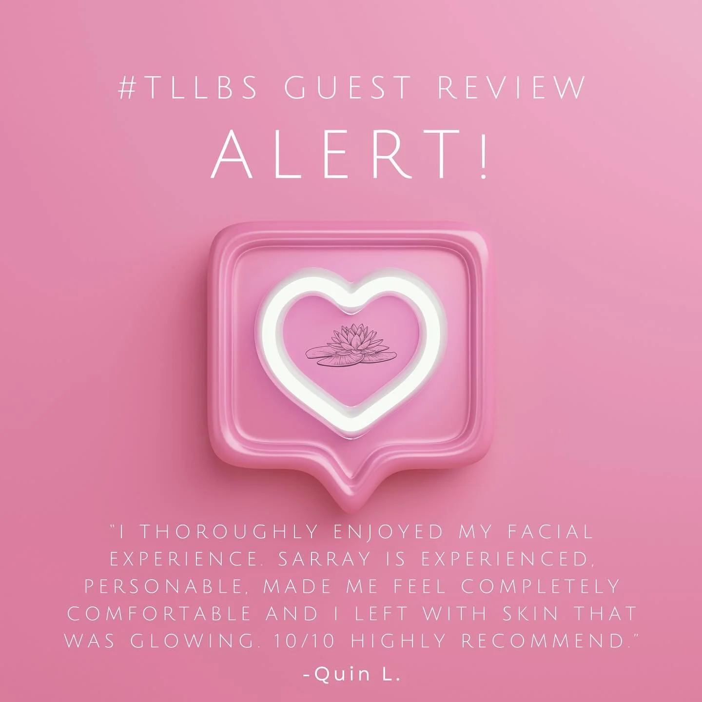 Another #TLLBS 5 star review ⭐️⭐️⭐️⭐️⭐️ Don&rsquo;t wait to book your next session NOW 🪷✨www.TLLBS.com #skincare #travelingesthetician #ncesthetician #flesthetician