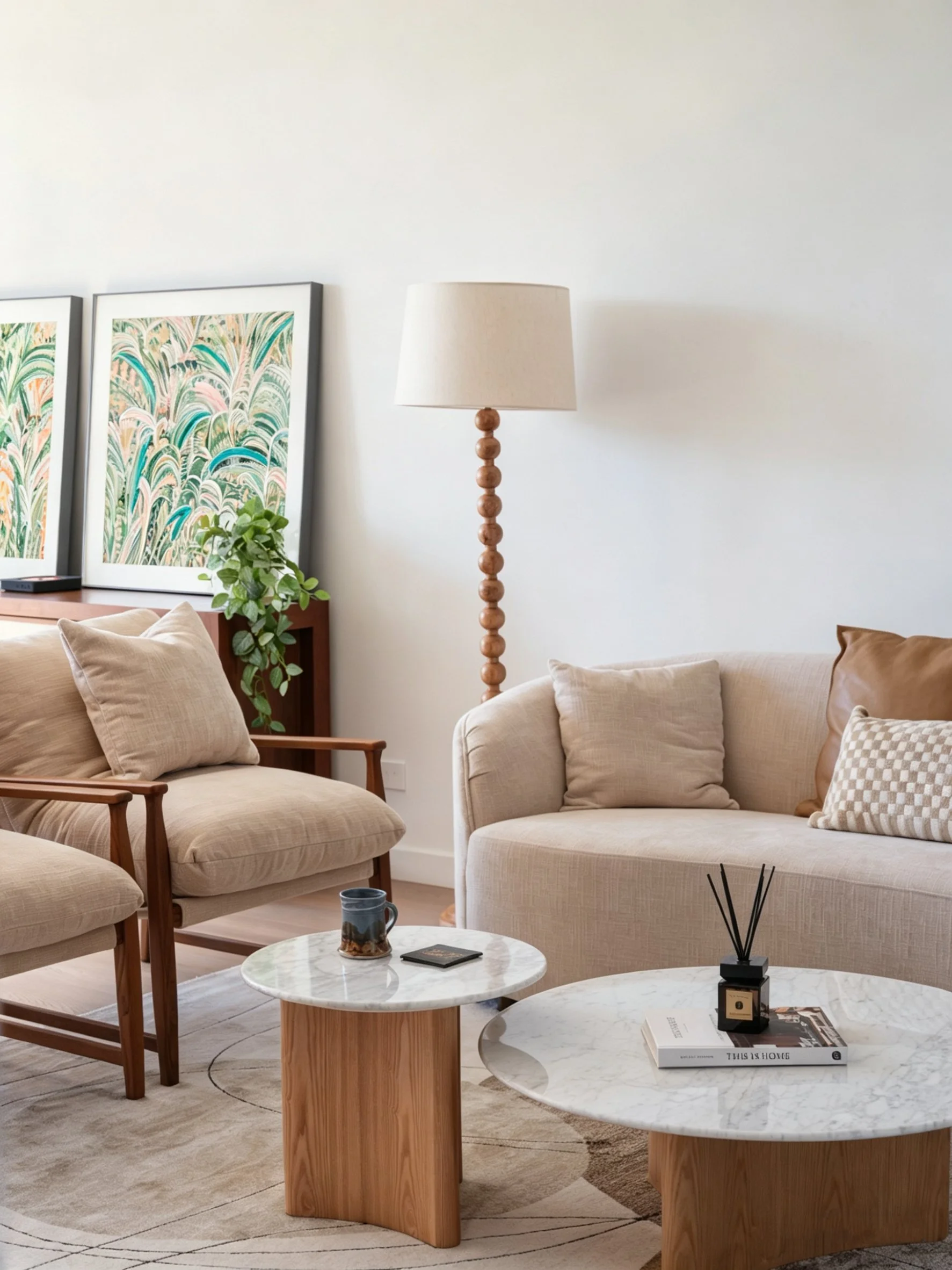 Still Morning styled apartment living room — Soft Natural Styling Collection Sydney — SYP Homes