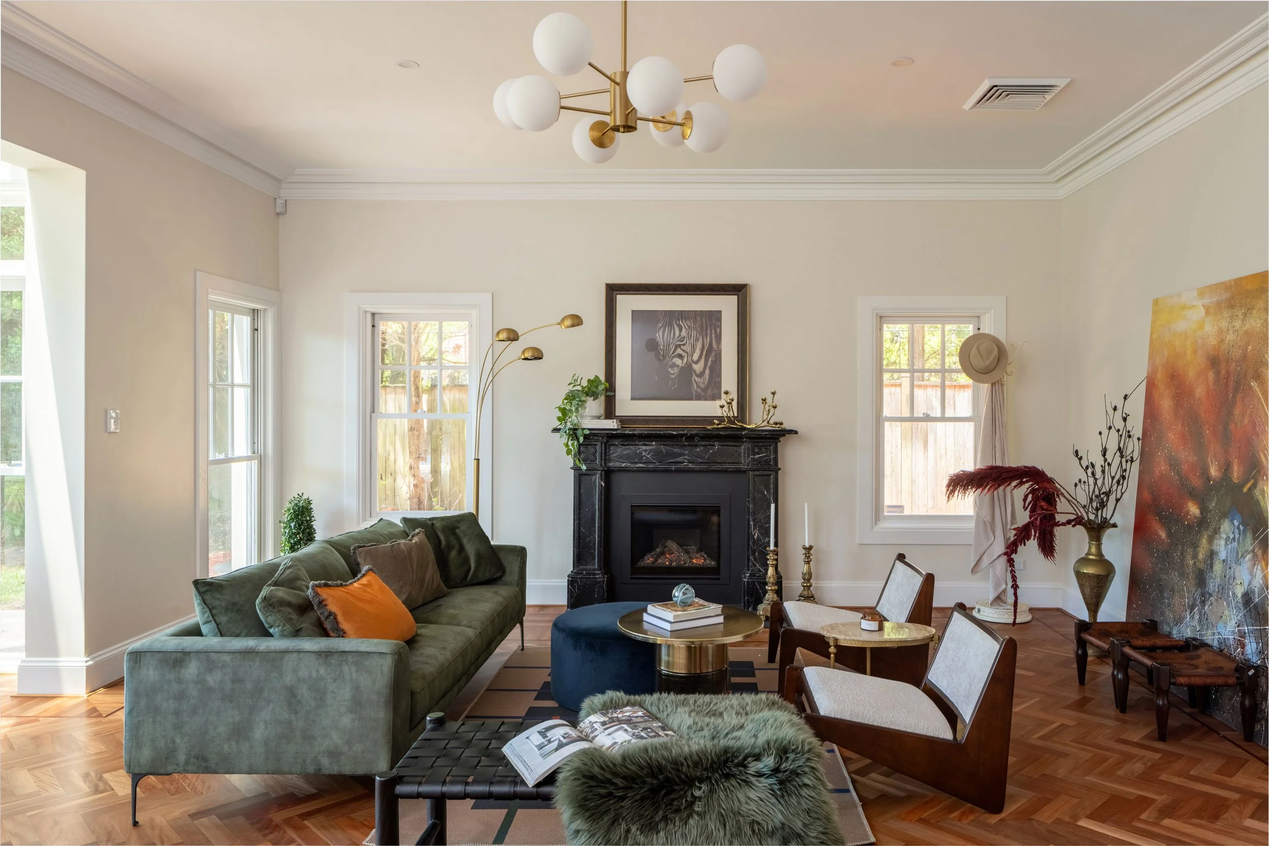 A refined and layered living room interior from the Timeless Layers bespoke project — custom interior styling, Wahroonga NSW, SYP Homes
