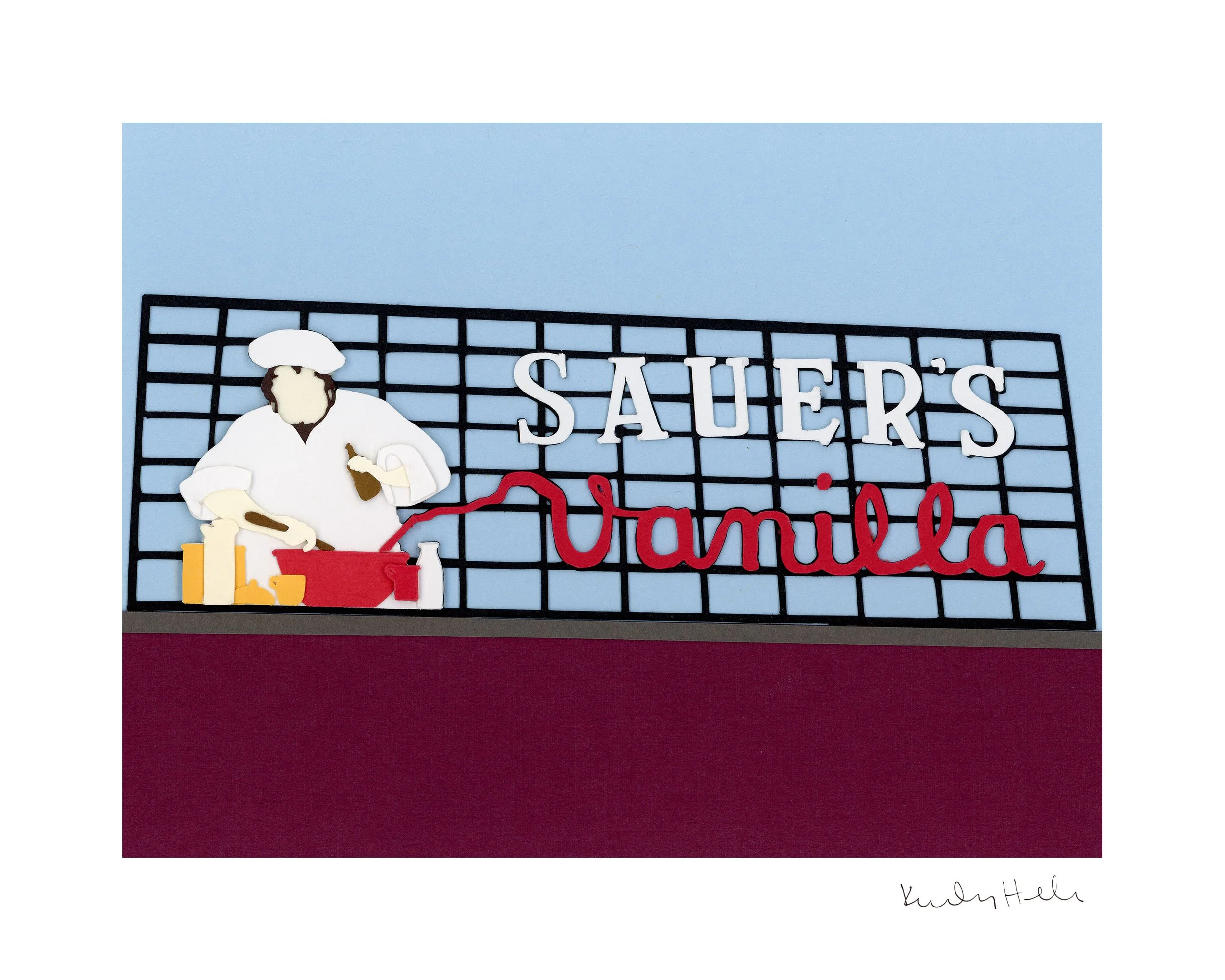 Sauers Sign - 8x10 Horizontal - 1in White Border