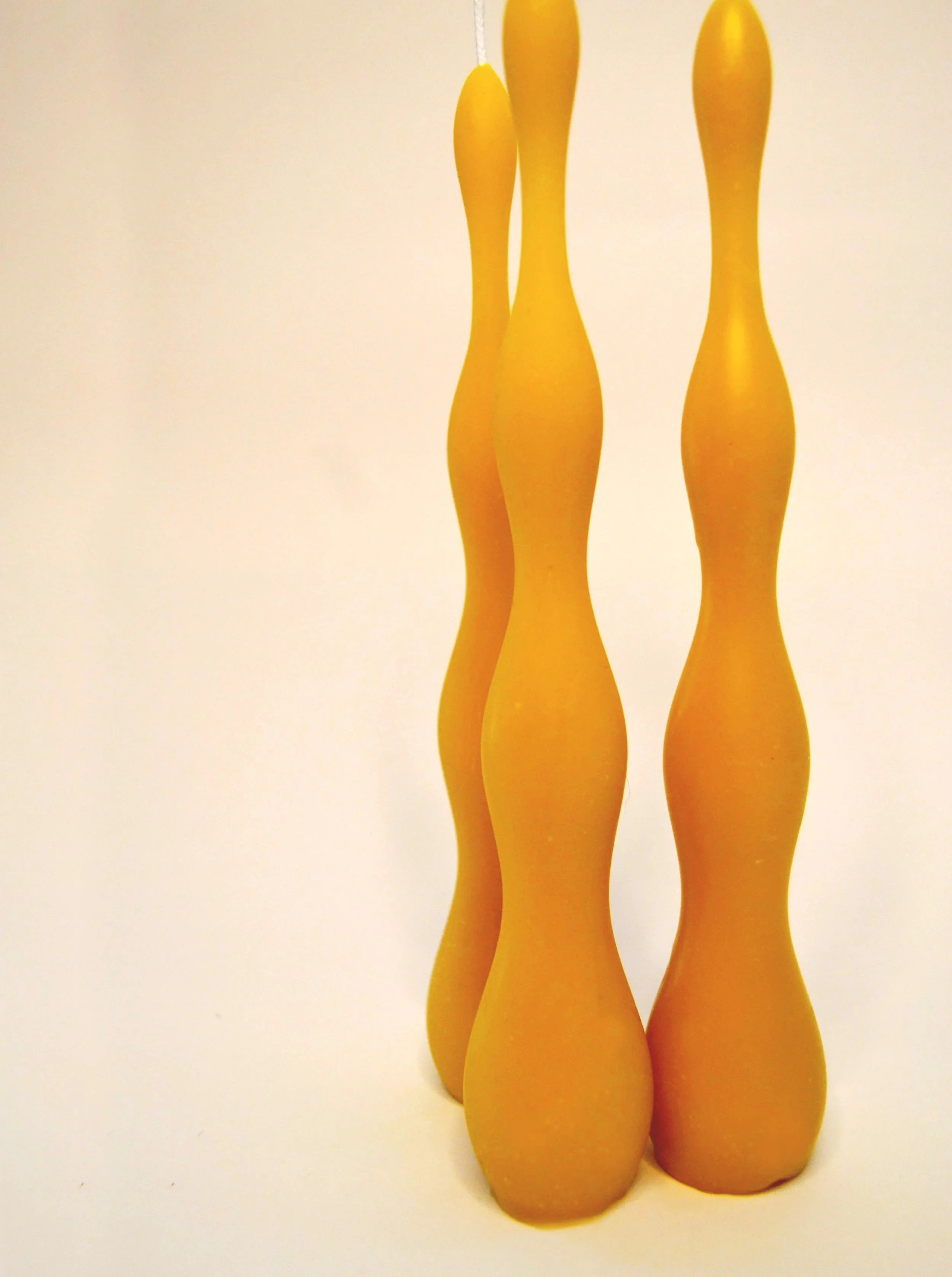 Pure beeswax taper candles made in Boston Massachusetts