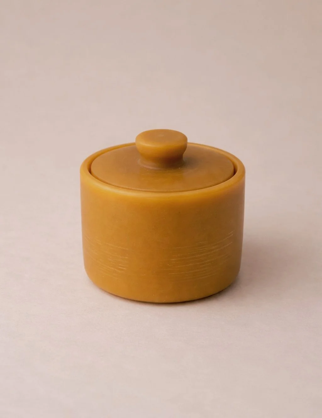 Pure beeswax lidded keepsake and storage box for honey, herbs, sugar, jewelry, or small objects.