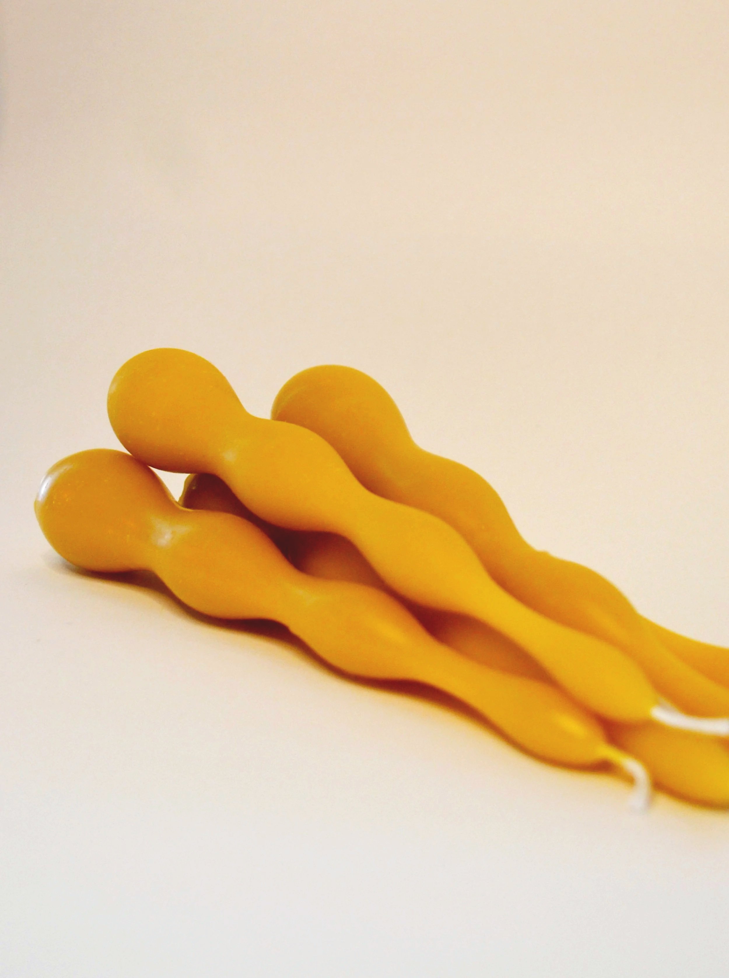 Handmade Beeswax Taper Candles- Rinu Wavy Beeswax Tapers