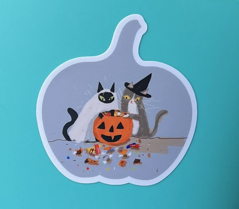 HALLOWEEN PUMPKIN CATS