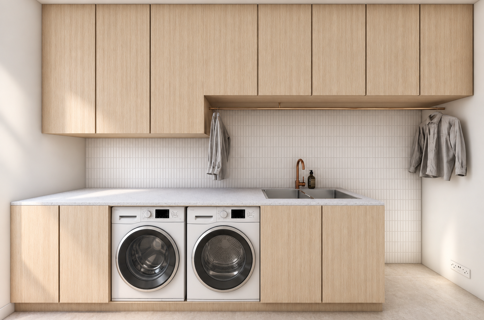 Pale oak laundry with copper tap.png