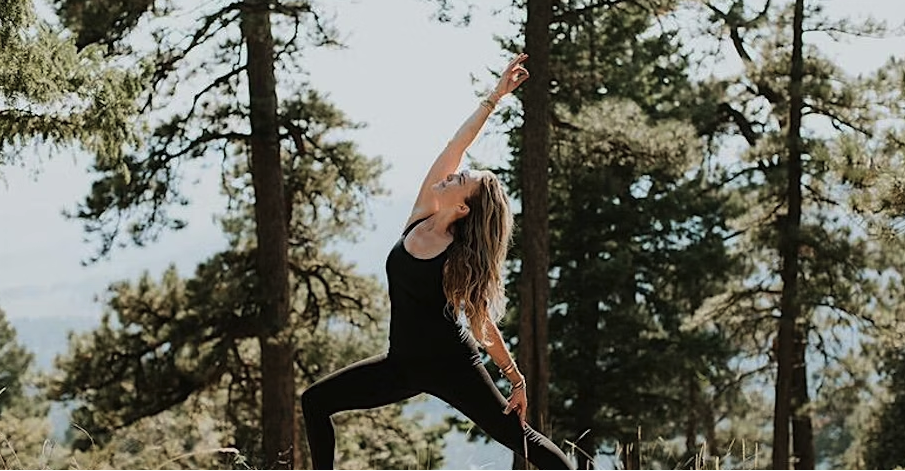 Yoga by the creek