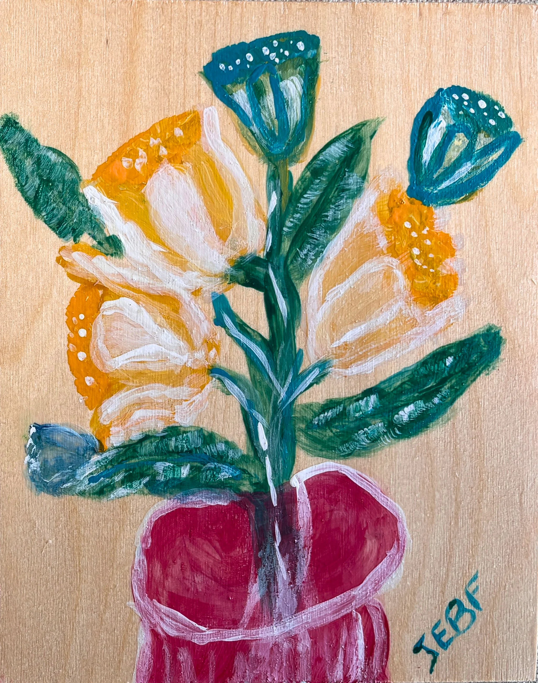 "First Sign of Spring" ORIGINAL by Janice Elizabeth Barber Francis