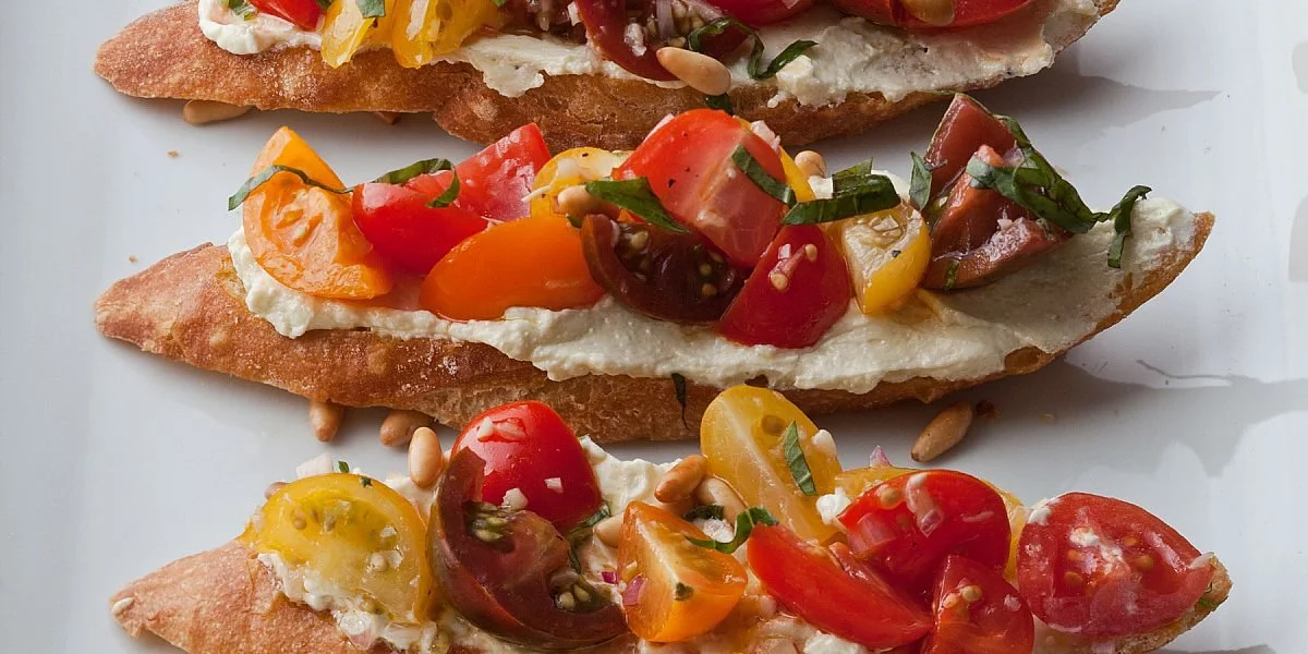 Tomato Crostini with Whipped Feta (Ina Garten)