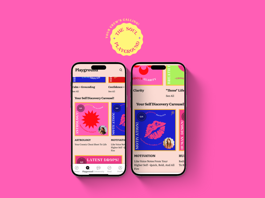 Two iPhones showing app screens with Astrology, Manifestation, and Human Design. Above, TSP logo reads: ‘Your crew is calling'.