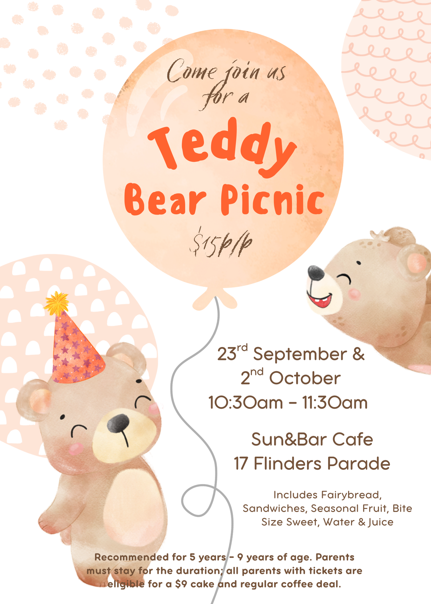 Peach Cute Watercolor Teddy Bear Party Invitation.png