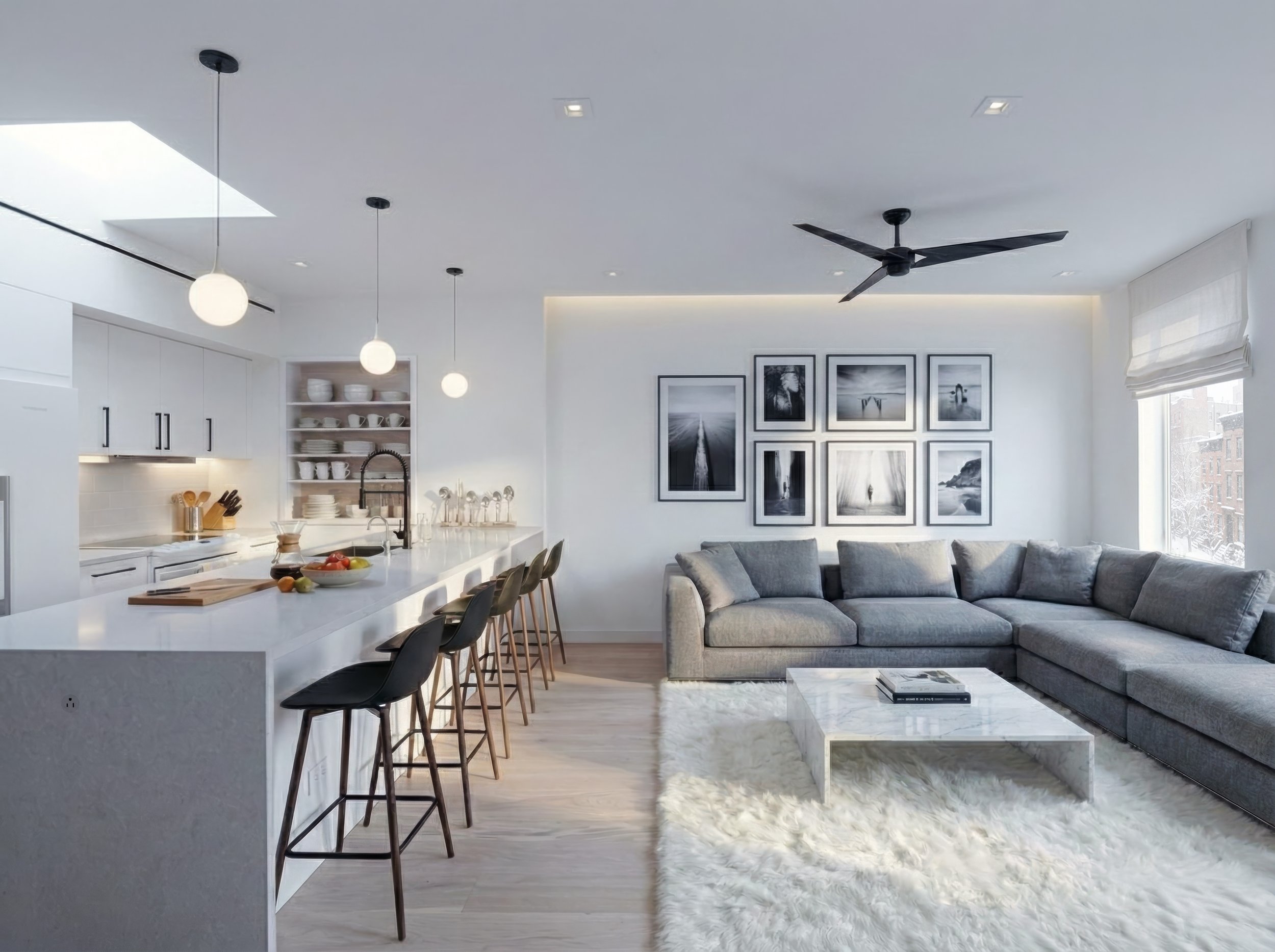 Living Room and Kitchen