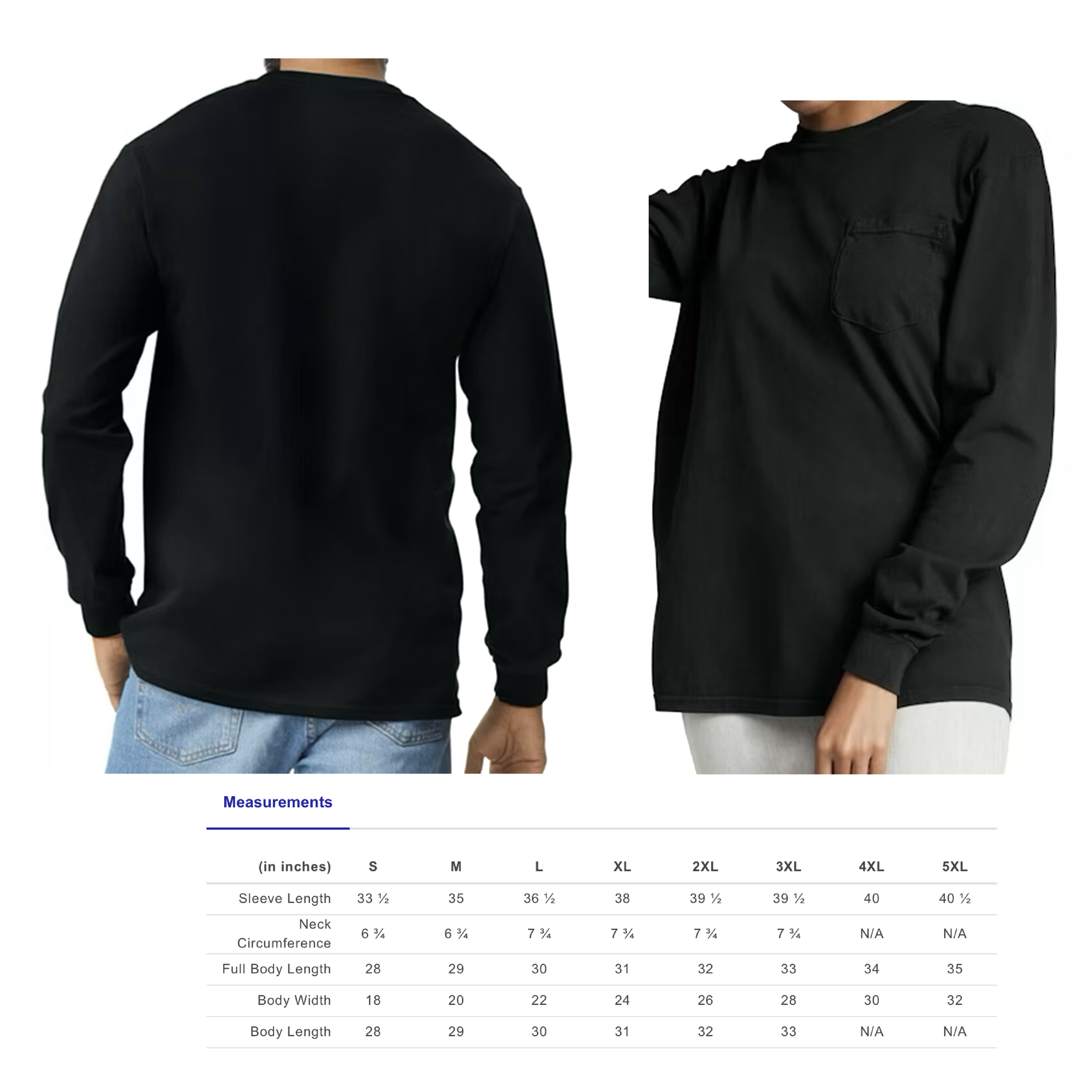 POCKET + NO POCKET ARE THE SAME SIZING