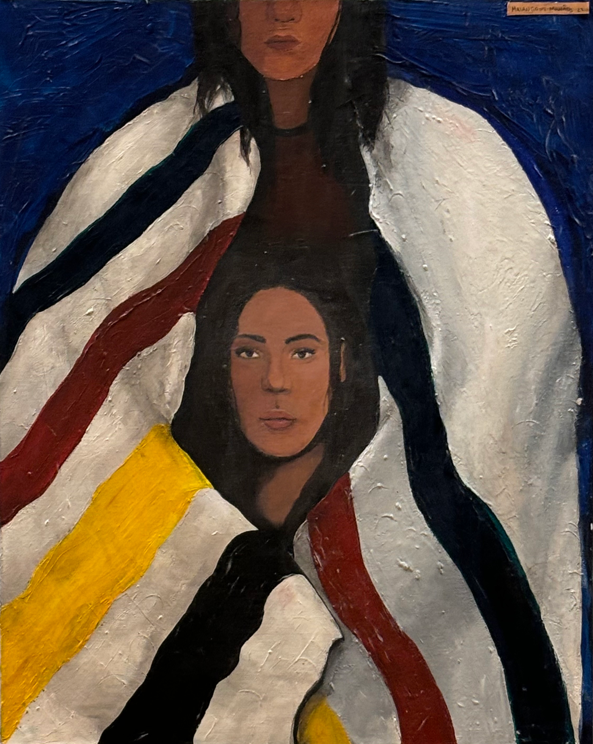 Mary Ann Marangowi-Manatcha, HBC LOVE, 2022, Oil on Canvas, 16”x21”