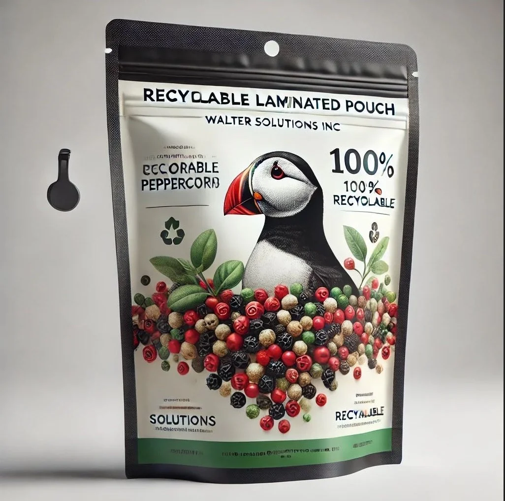 Recyclable flexible packaging for mixed peppercorns