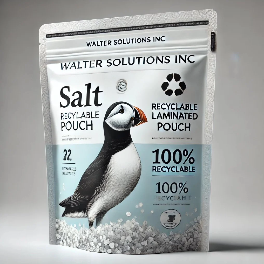 Recyclable flexible packaging for salt