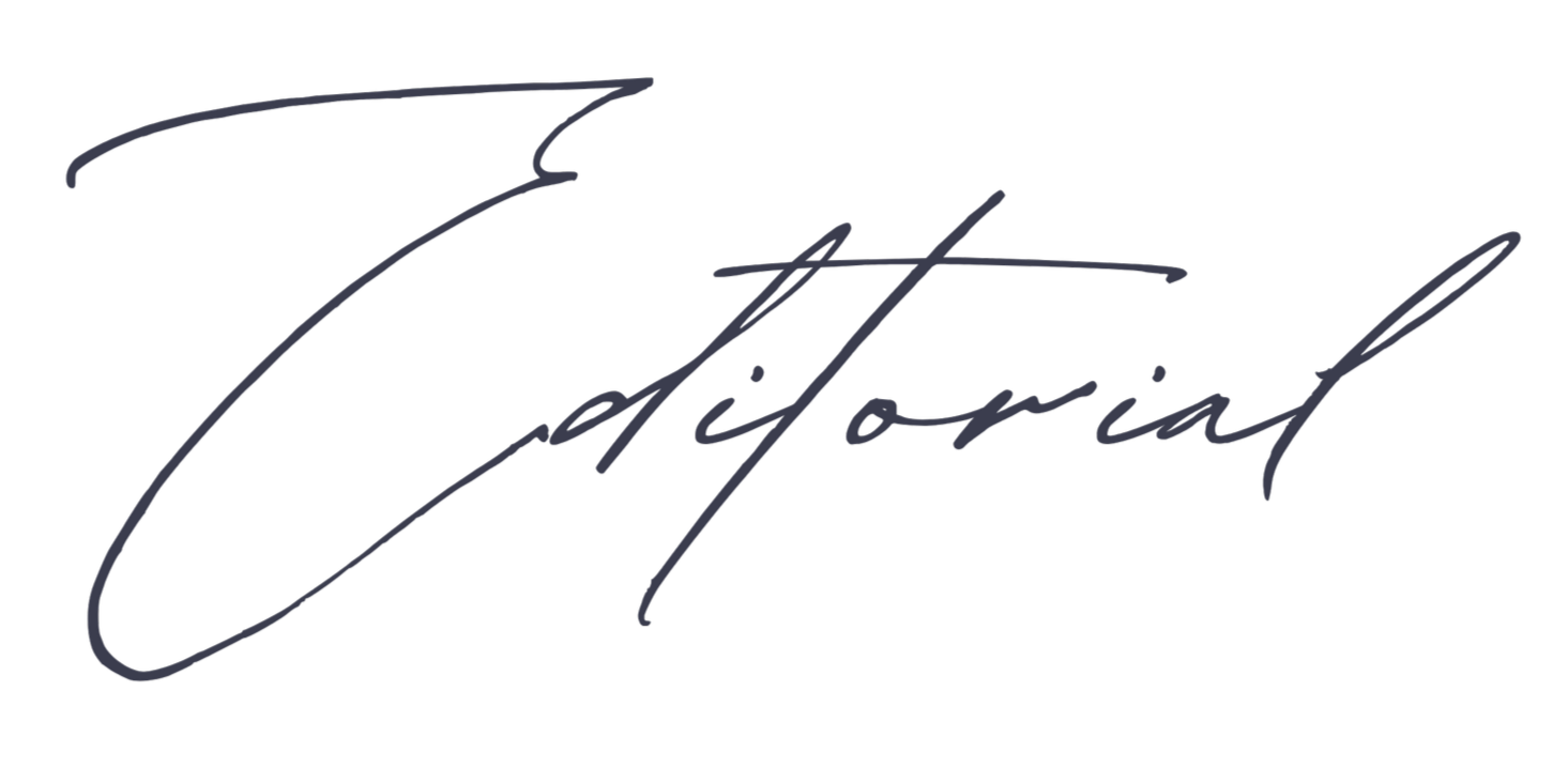 A cursive handwritten signature that reads 'Editorial' in dark ink.