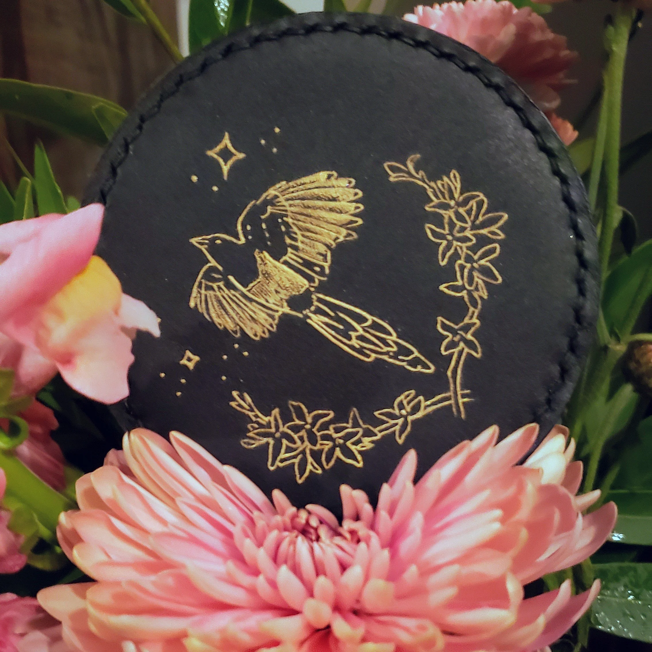 Leather Coaster - Spring