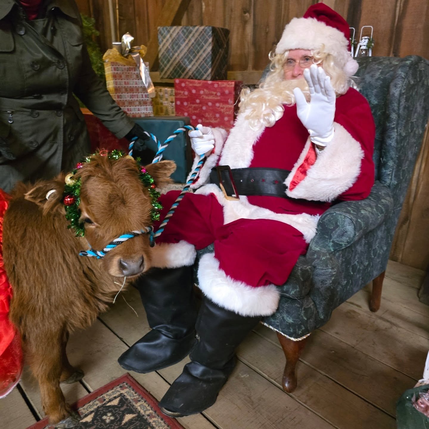 ✨🎅 Big News from Ms. Mabel! 🎅✨
Tonight was a very special night &mdash; Ms. Mabel met Santa for the very first time at the Smithtown Historical Society&rsquo;s Holiday Walk&hellip; and guess what? She officially found out she&rsquo;s on the Good Li