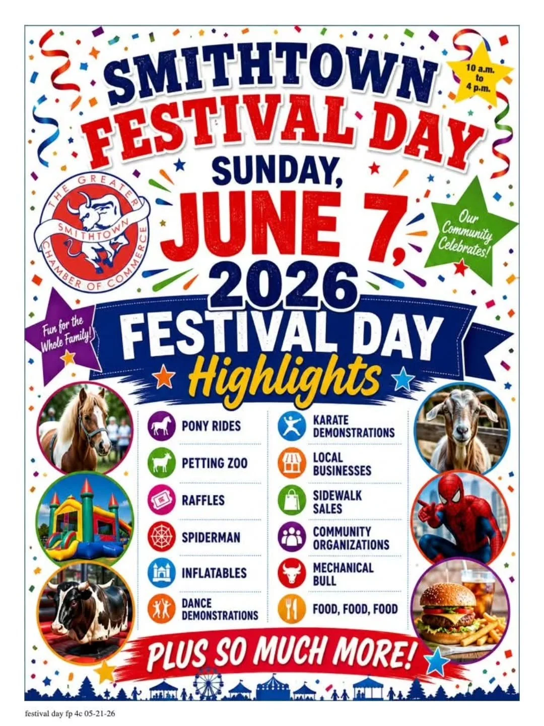 🐐🐴🎉 Join us this Sunday at the Smithtown Chamber Festival!

We'll be set up right by CVS with some of your favorite furry friends. Stop by to meet the animals, enjoy a pony ride, snap some photos, and of course say hello to everyone's favorite lit