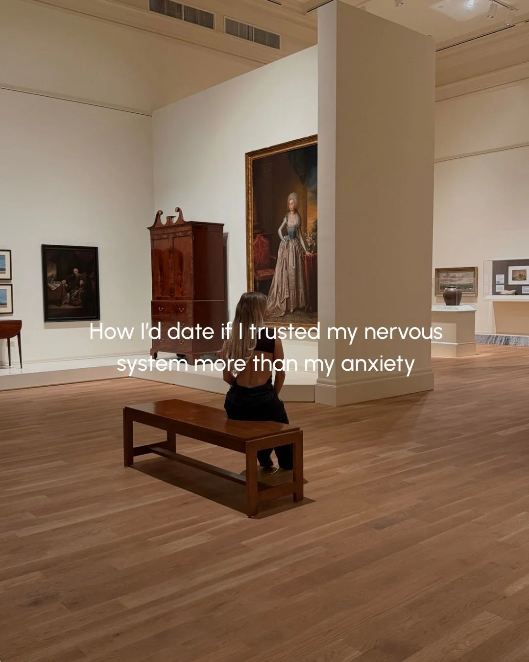 Dating changed for me when my nervous system did.

The clarity, the boundaries, the calm confidence in this post didn&rsquo;t come from &ldquo;better standards&rdquo; or dating rules. It came from slowing down long enough to actually hear myself agai