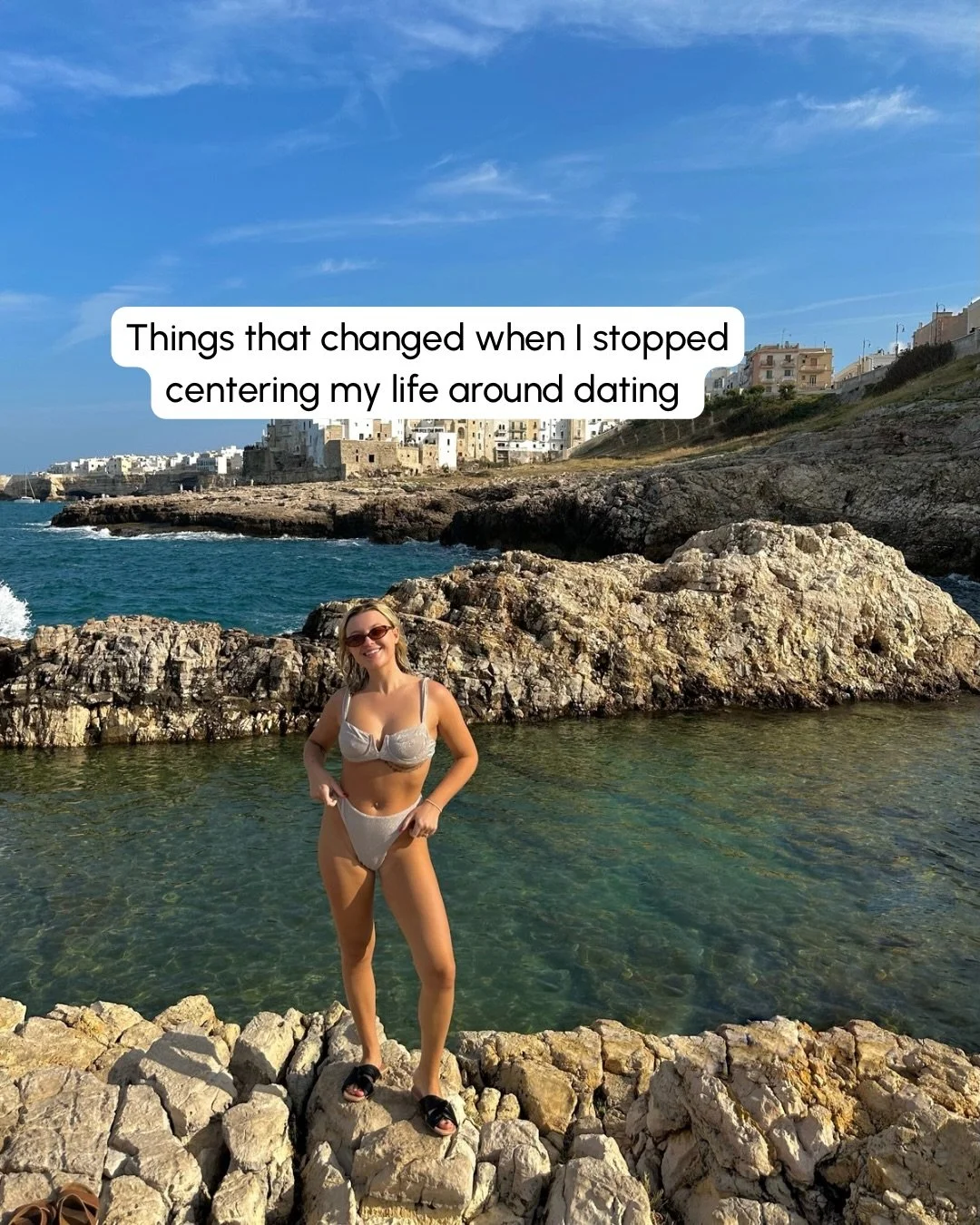 When I stopped centering my life around dating and started centering it around me, everything shifted.

I stopped hoping a partner would fix my money stress, my confidence, or my future. I stopped dating from a place of needing someone to rescue me a