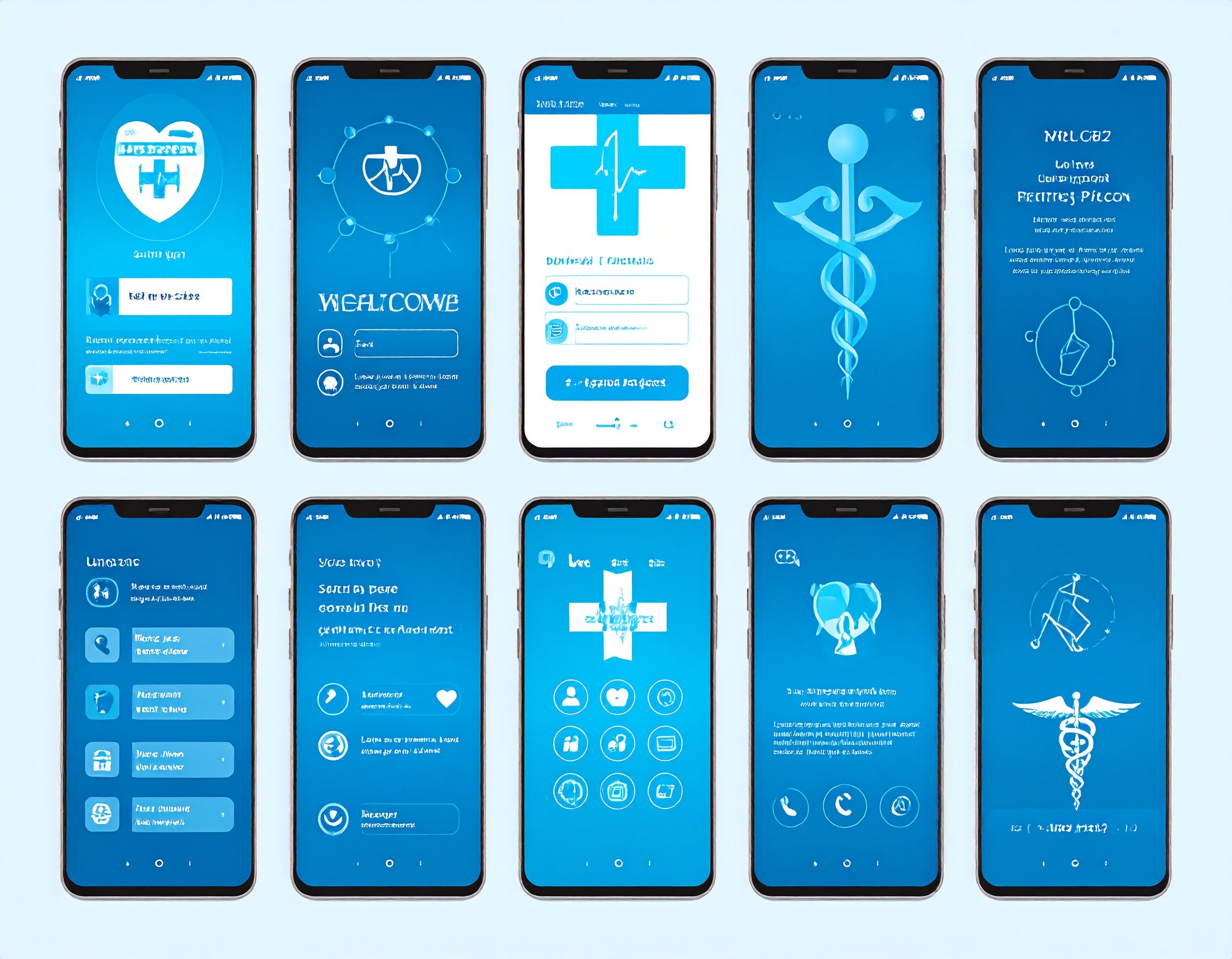 healthcare app all in shades of blues, showing 717022 (1).jpg