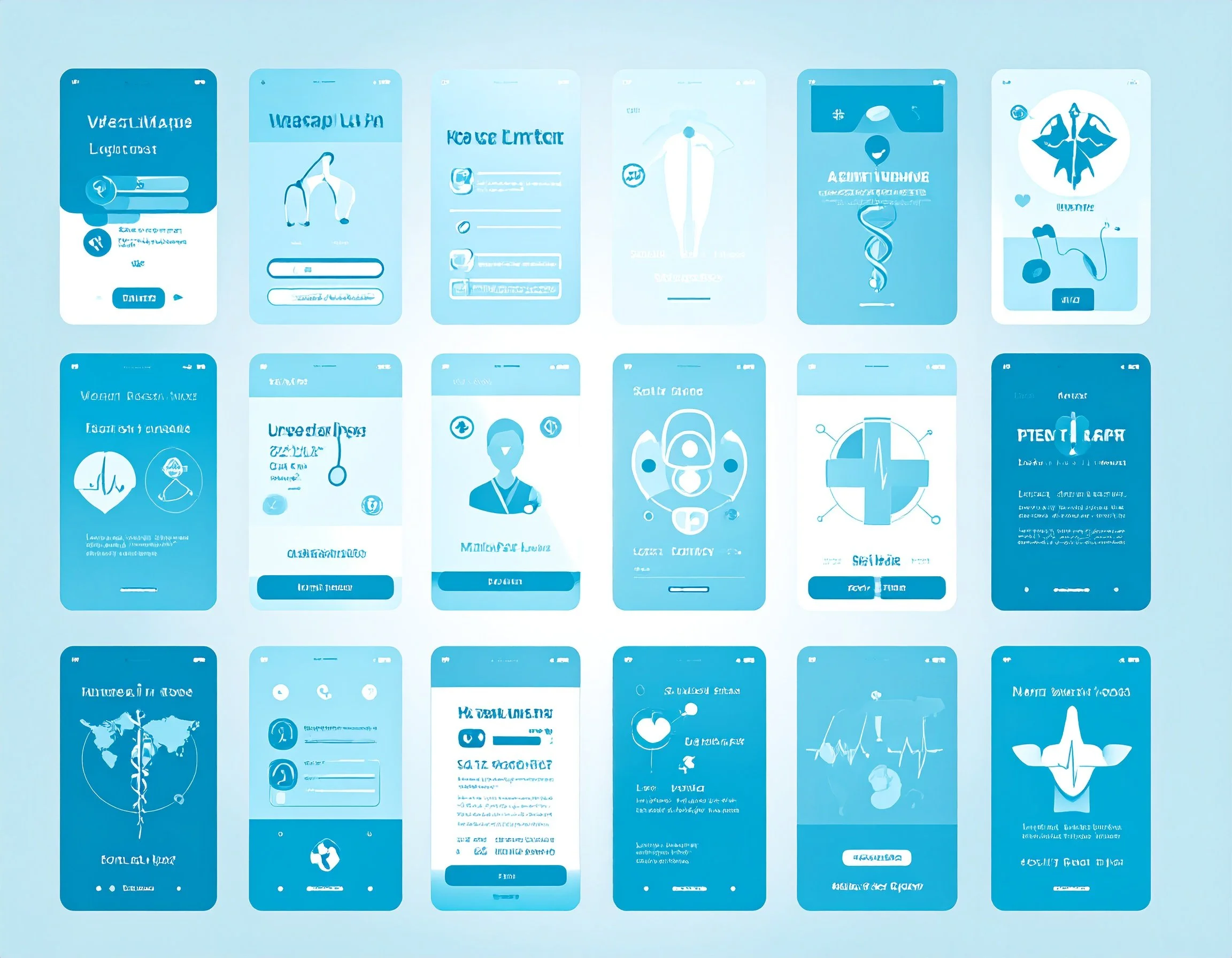 healthcare app all in shades of blues, showing 116574 (2).jpg