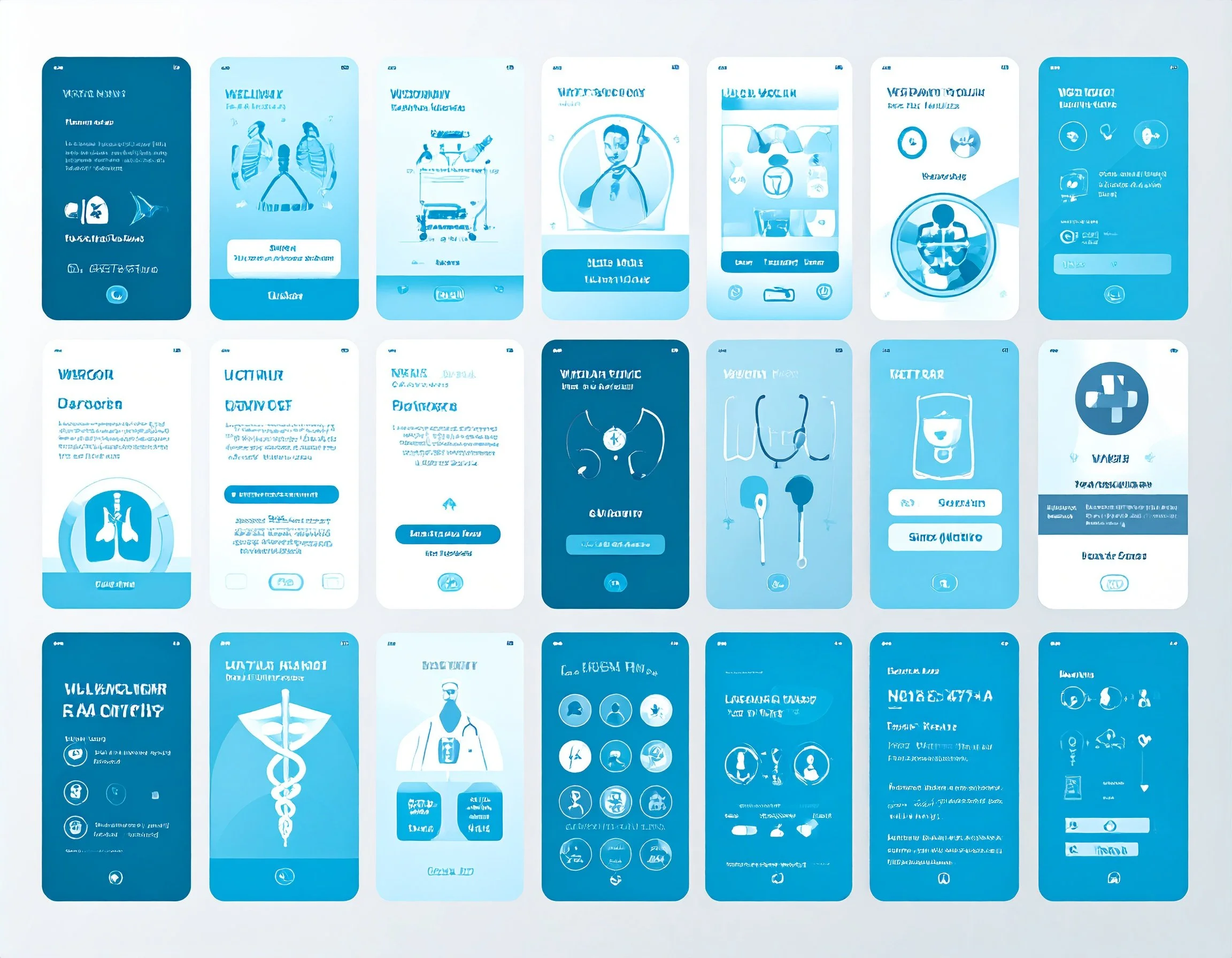 healthcare app all in shades of blues, showing 221830 (2).jpg