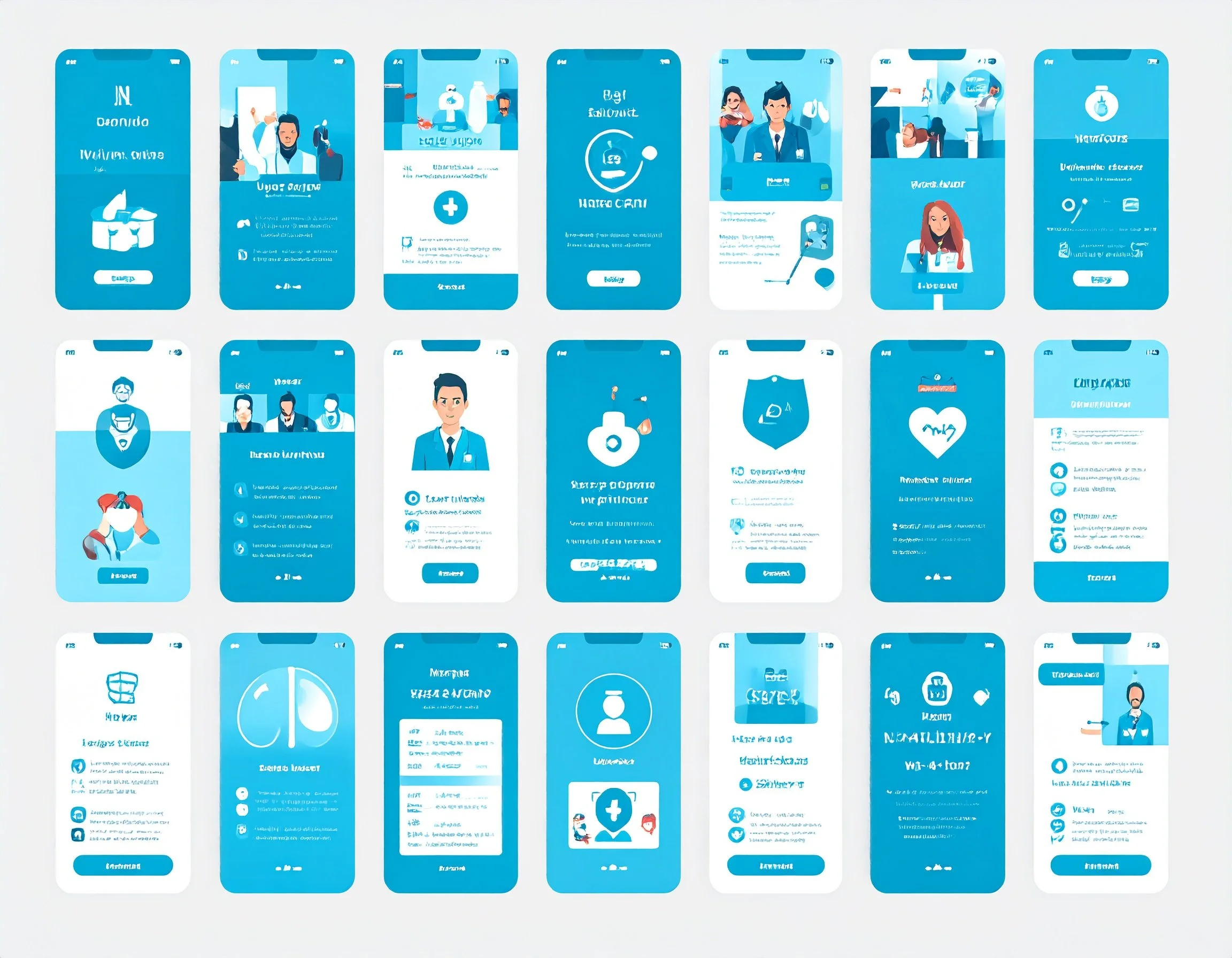 healthcare app all in shades of blues, showing 579954 (1).jpg