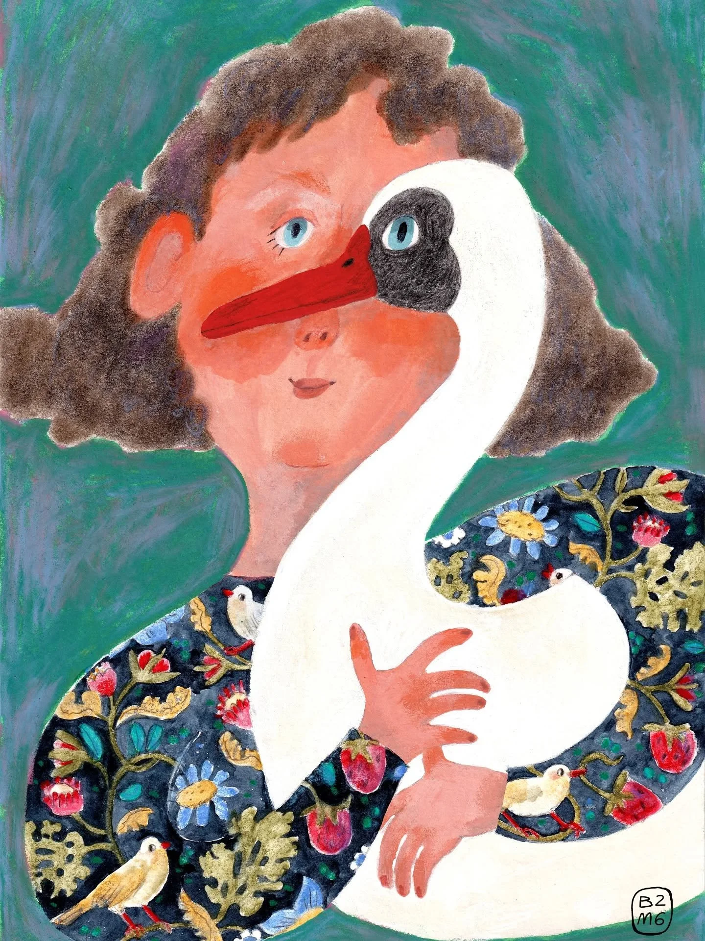 It stood longer than a duck, softer than a swan. Somehow different from anything she had ever seen. 
Lost.
She was lost too.
They locked eyes, their colors matching. 
In that quiet moment they knew they would never be alone again. 
.

💙*I wrote this