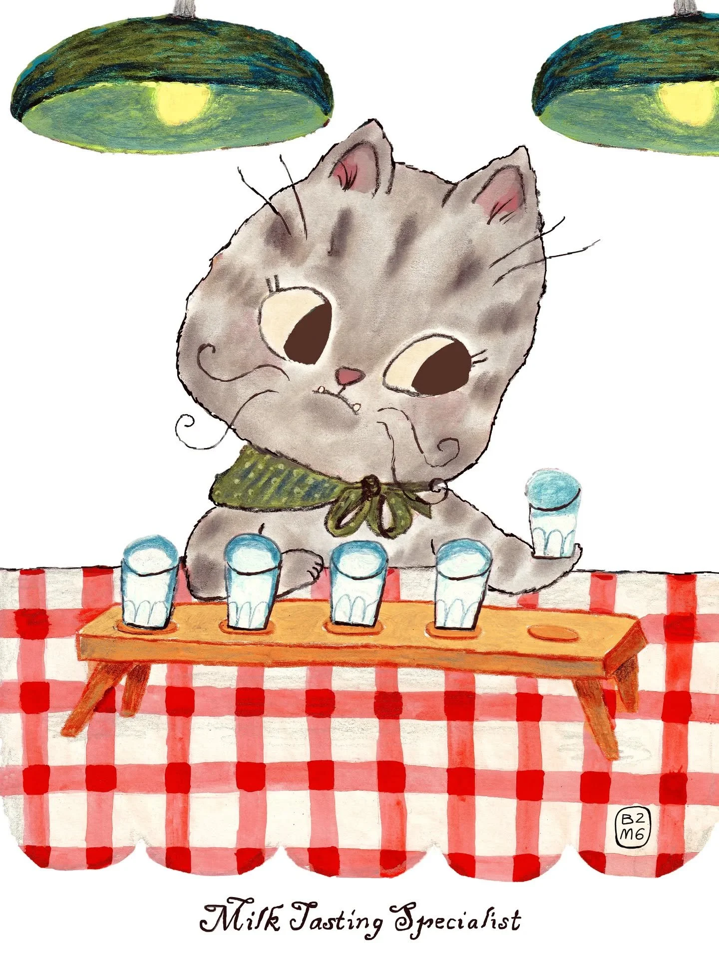 Let us celebrate this lucky cat who just landed his dream job! 🐱❤️🥛
What about you? What would your absolute dream job be? ✨️ 
.
.
.
.
#kidlitcat #kidlitillustration #illustrationforkids #catillustration #nzartist