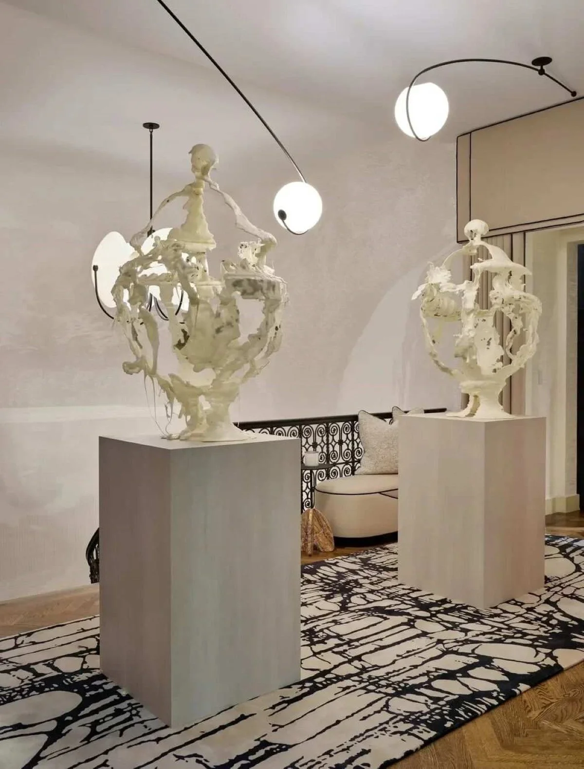 Sculptural interior installation by Lucinda Loya Interiors for Kips Bay Decorator Show House New York 2024.