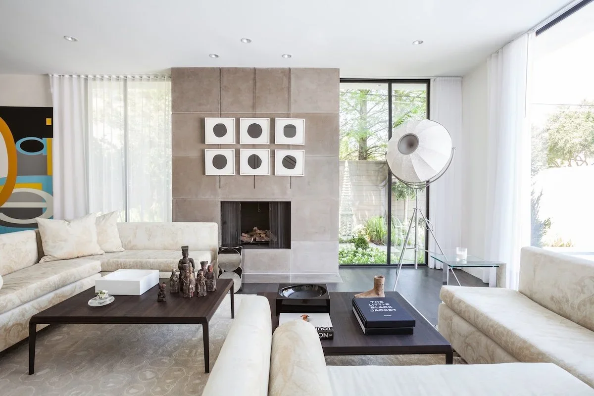 Tanglewood Houston high end living space designed by luxury residential interior designer