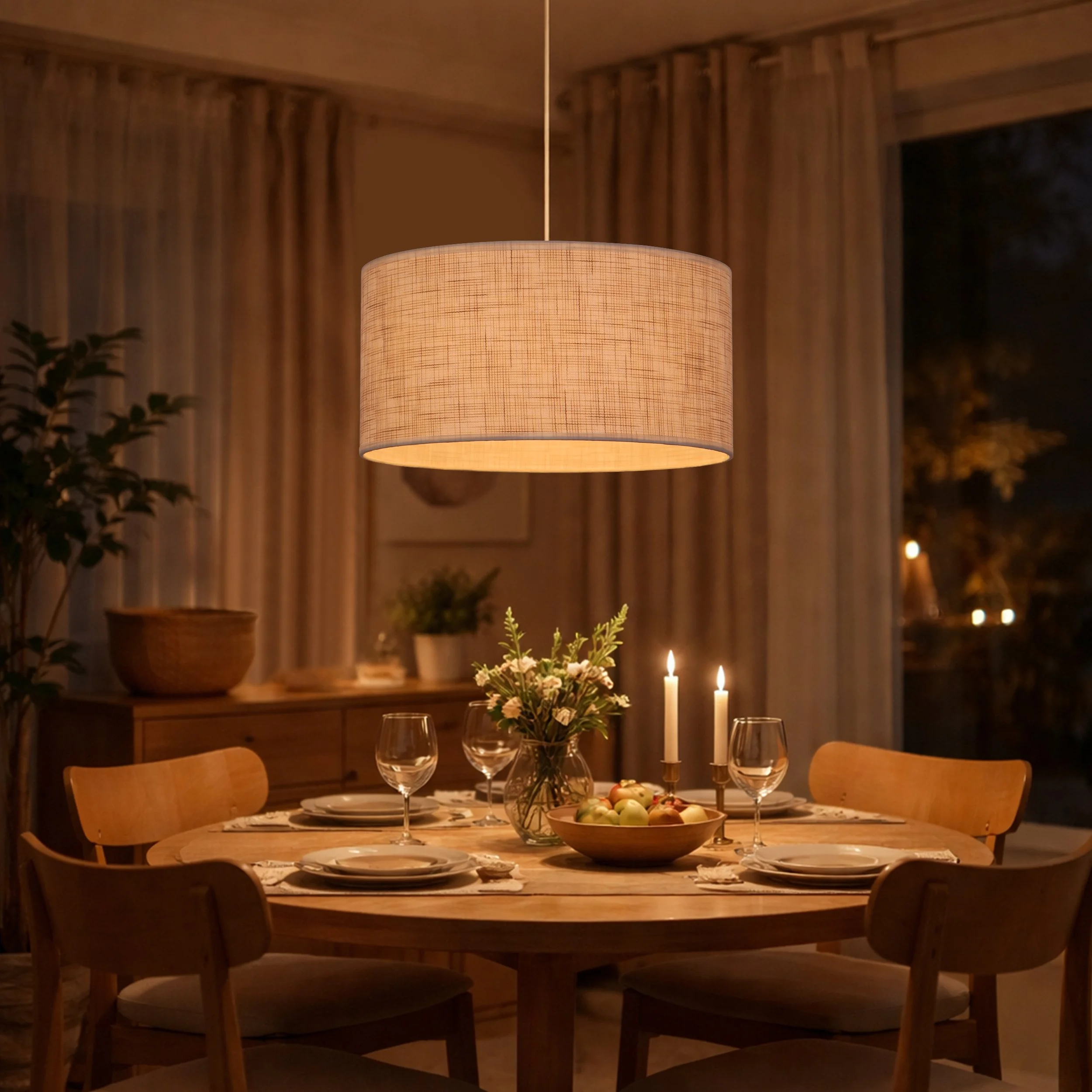 Round Drum LampShade Lamp