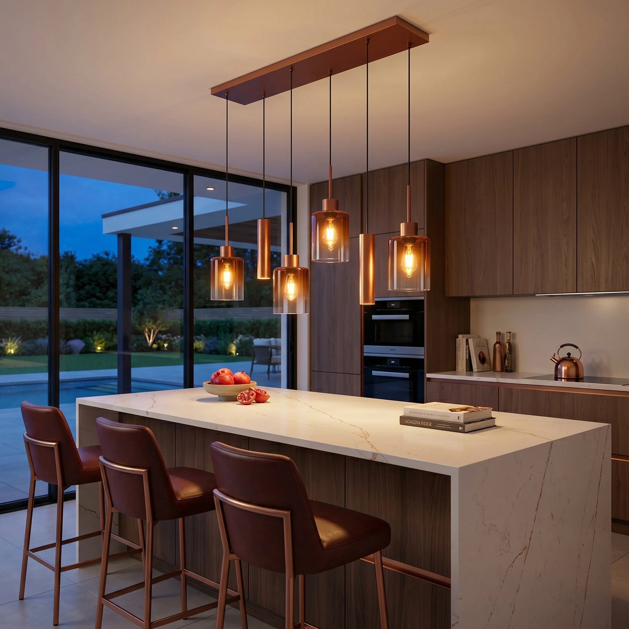Postmodern Style Glass Chandelier