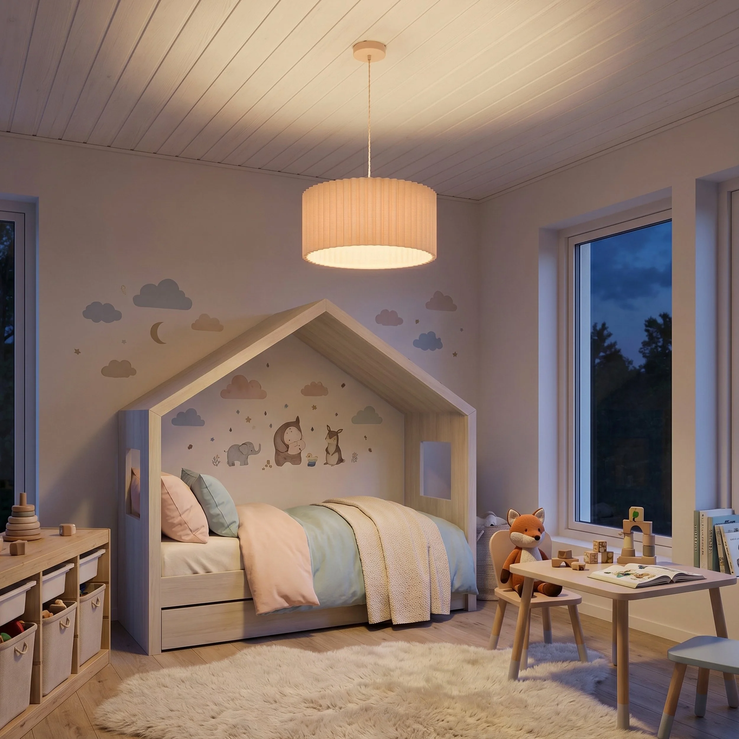 Indoor Decoration Fabric Hanging Lamp