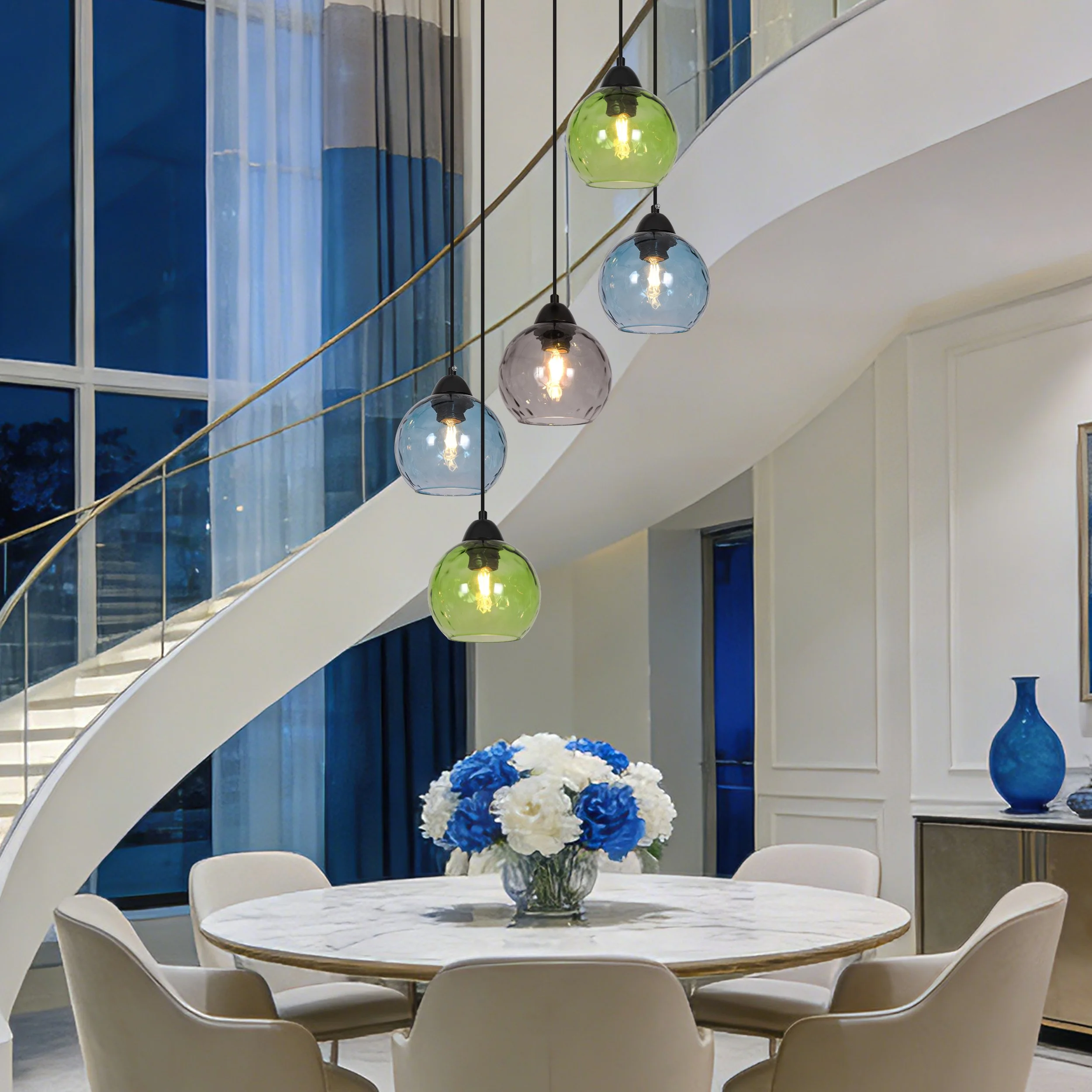 Glass Chandelier Art Hanging Lamp