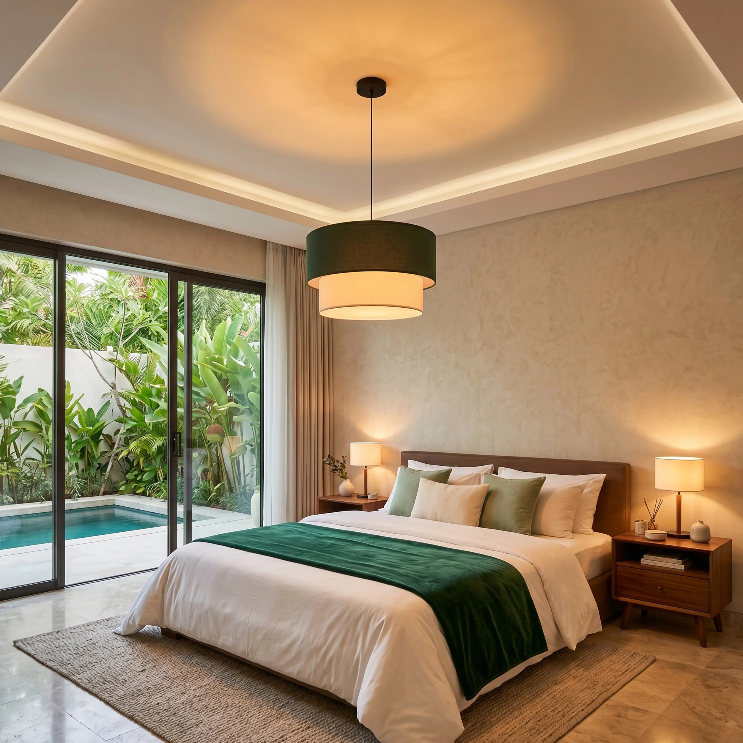 Hotel Project Double Layer Fabric Chandelier
