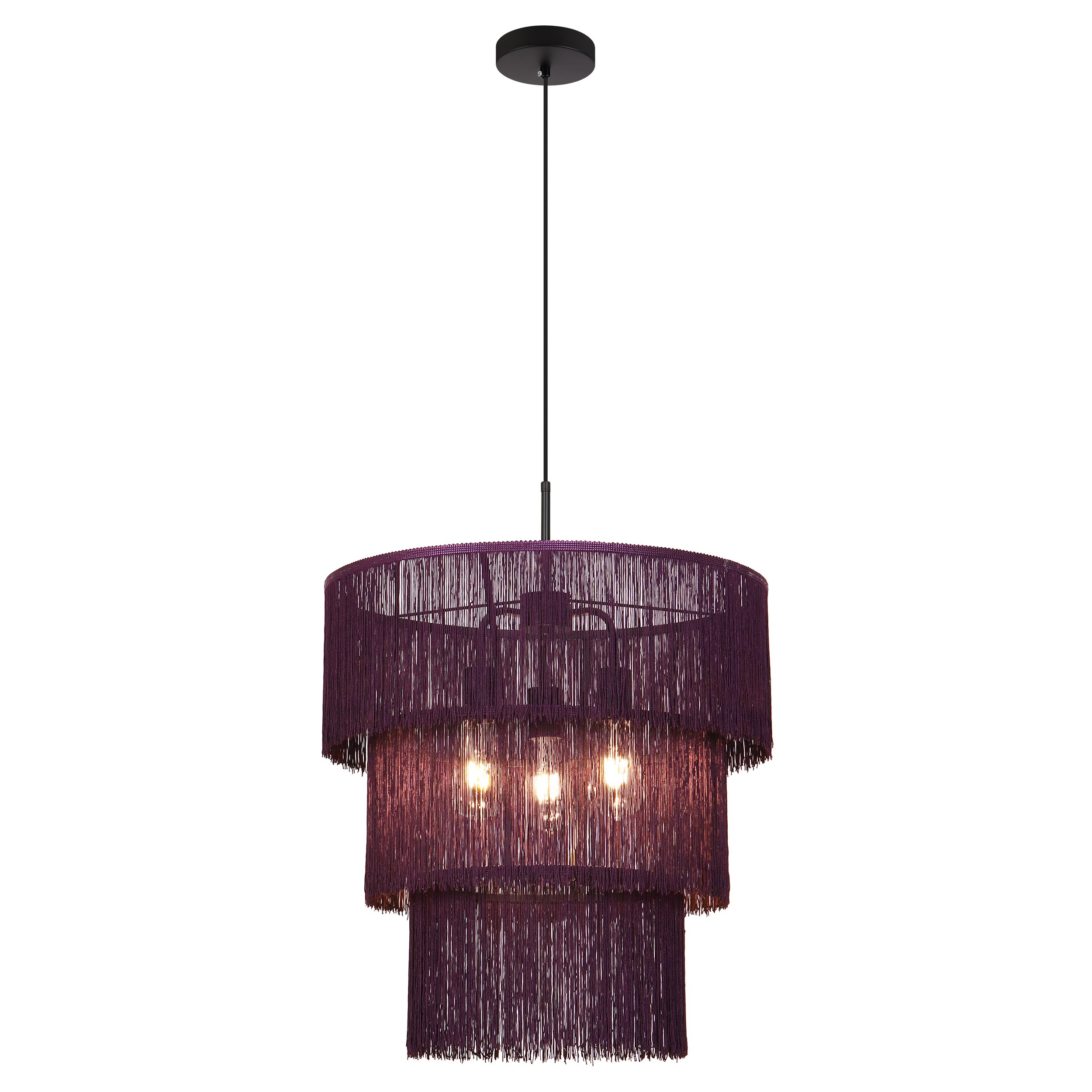 3-Tier Tassel Pendant Light Bohemian Style Chandelier for Living Room Bedroom Restaurant Home Decor Chandelier Lights