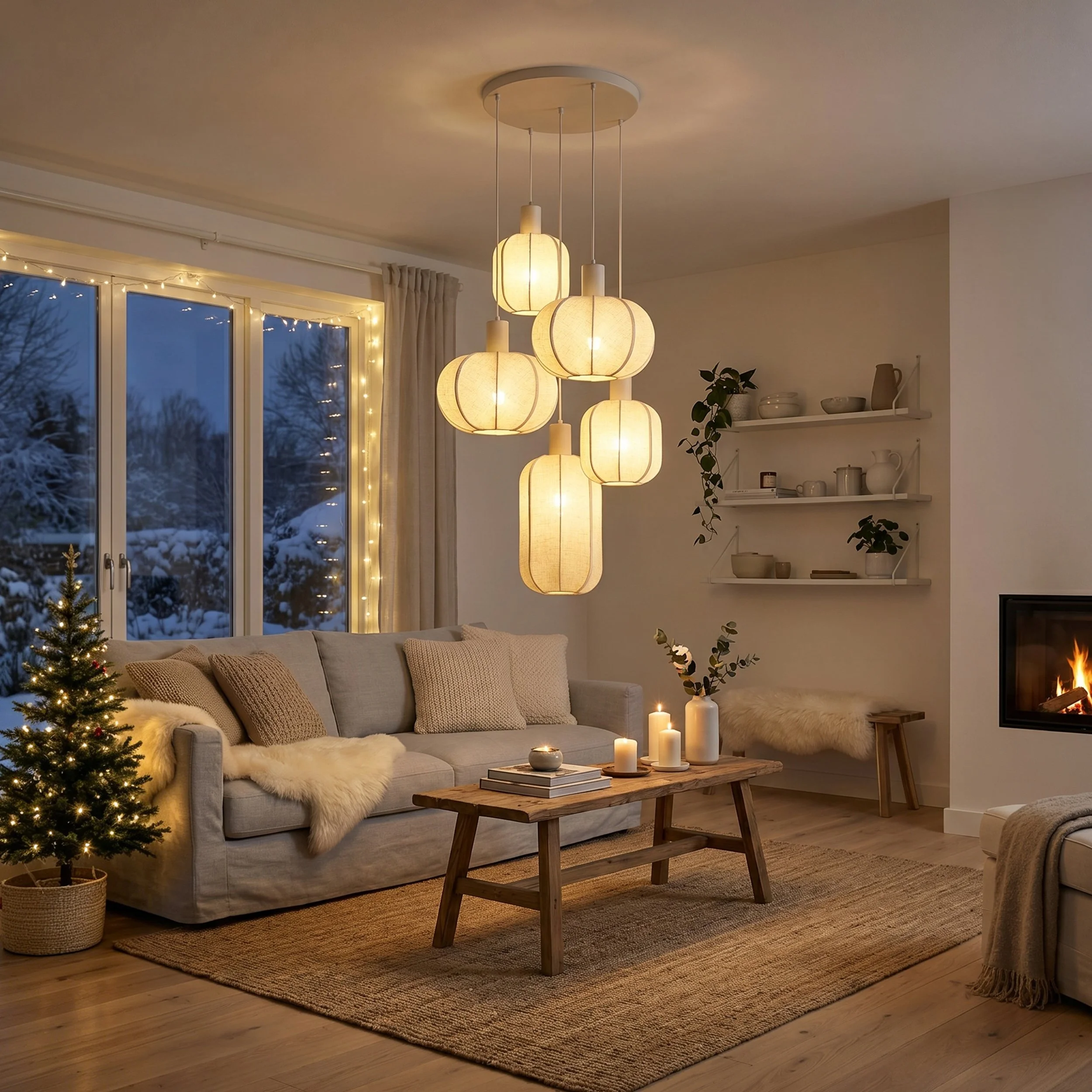 2026 New Model Bohemian Linen Pendant Light