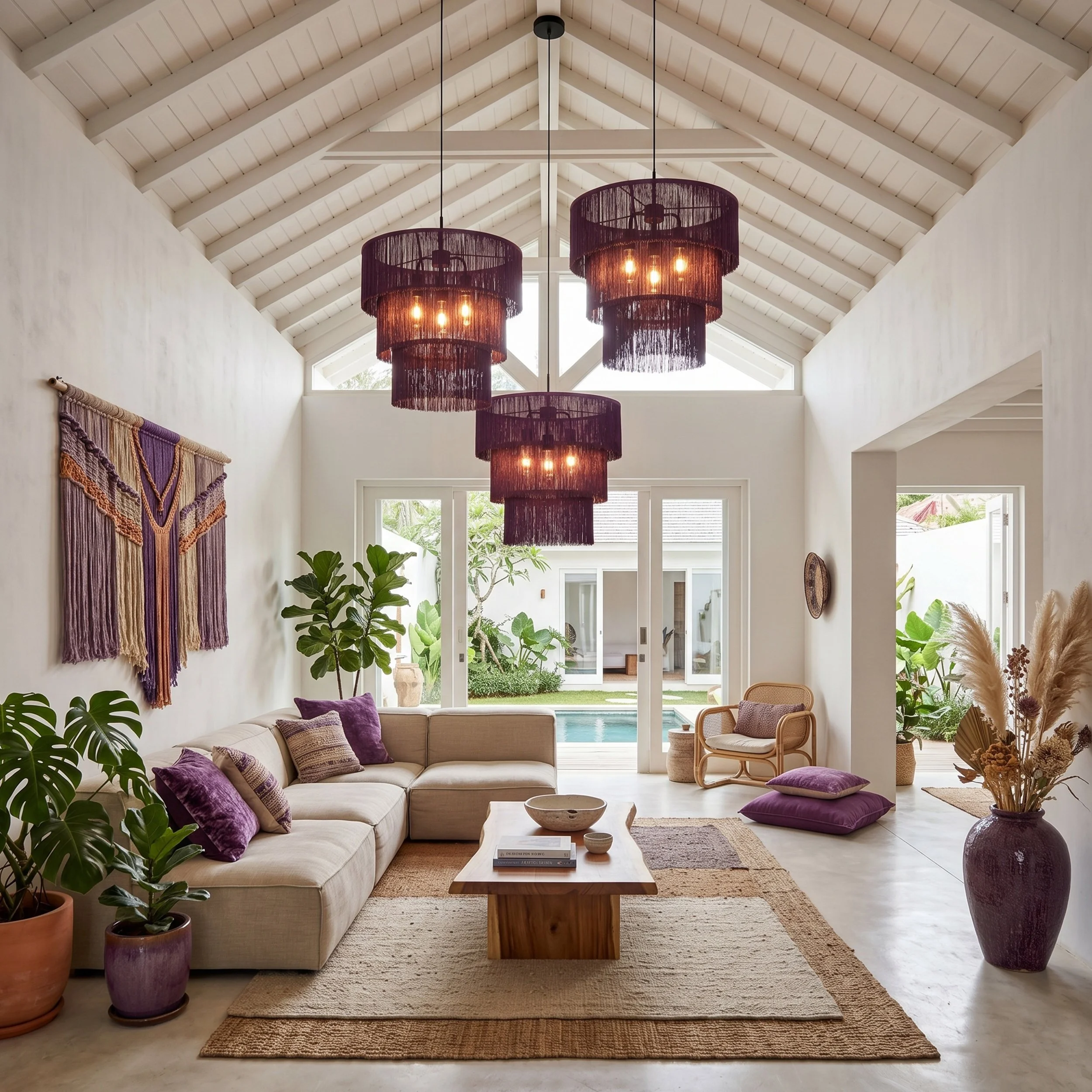 3-Tier Tassel Pendant Light Bohemian Style