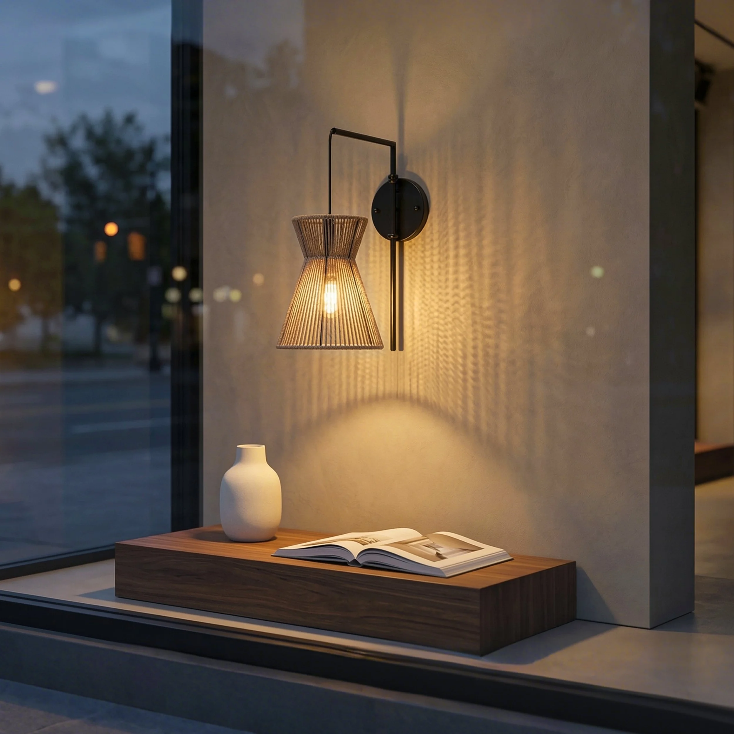 Cotton Natural  Modern Wall Lamp