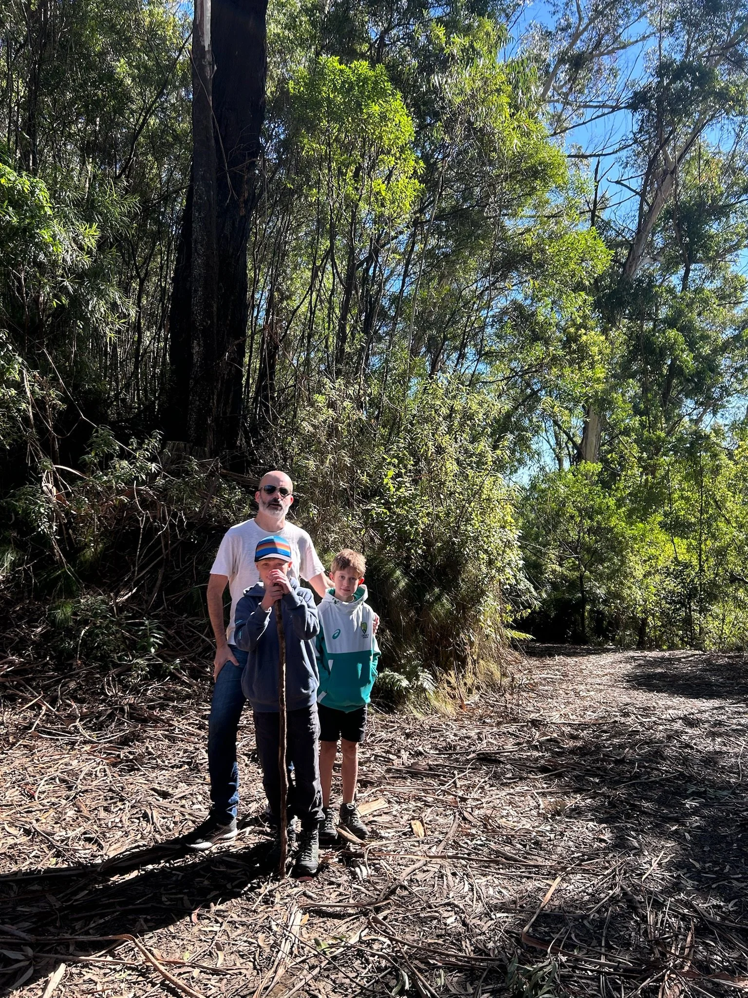 Briscoe and the lads head for the top of Gulaga
