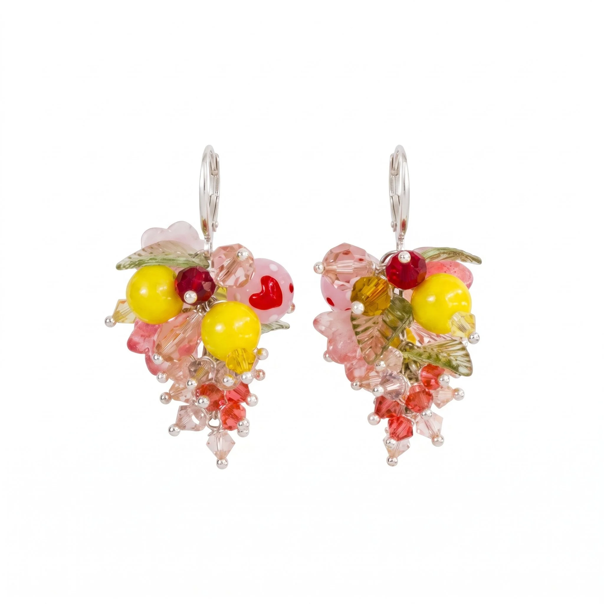 Pink Lemonade Earrings in Silver