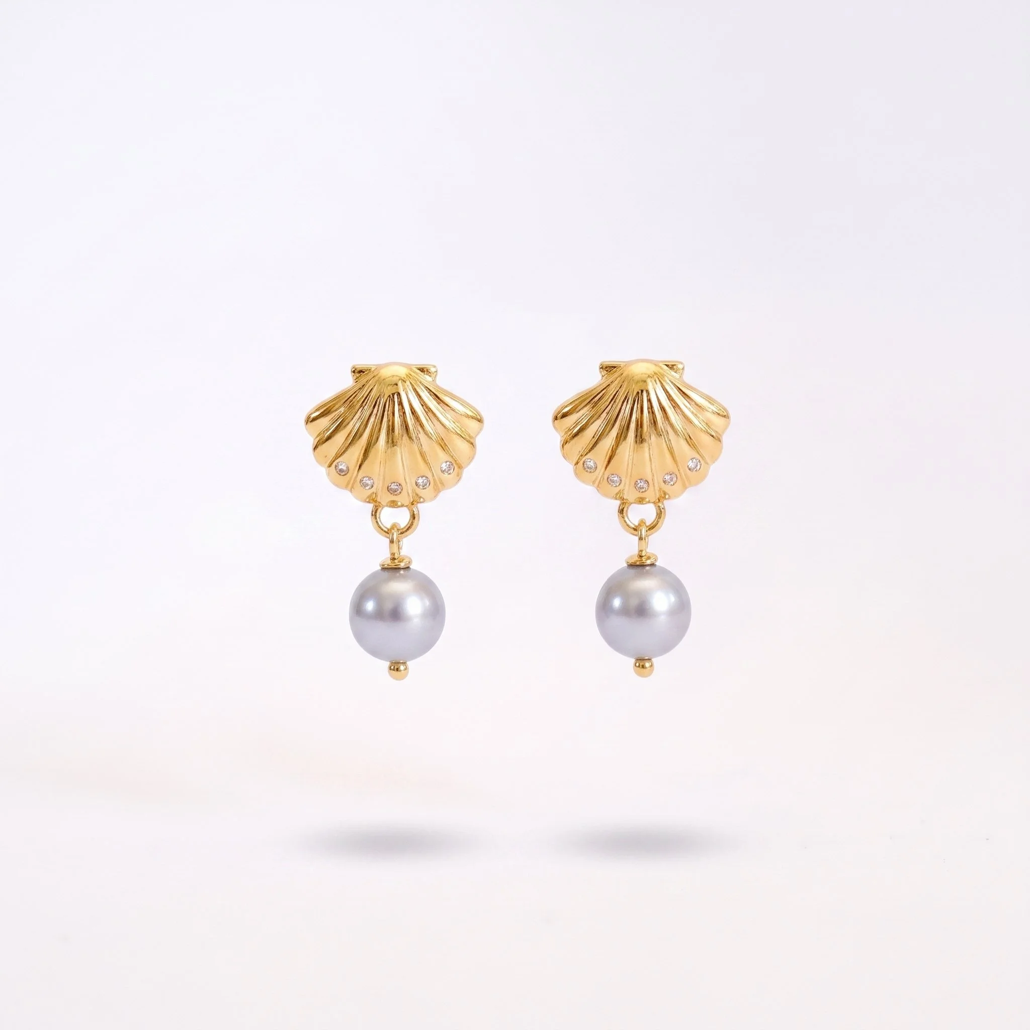 La Mer - Silver Moon Earrings