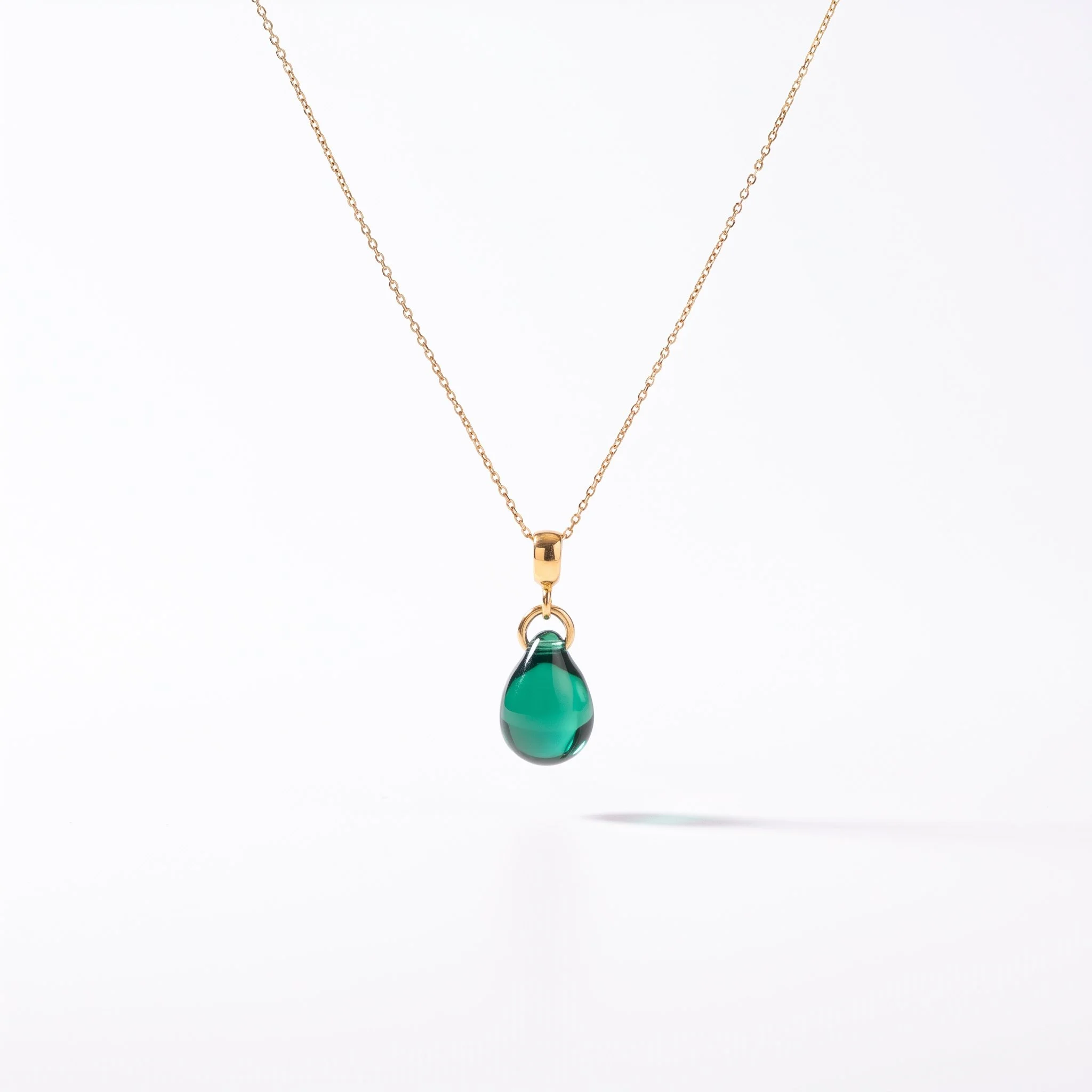 Emerald Love Drop Necklace