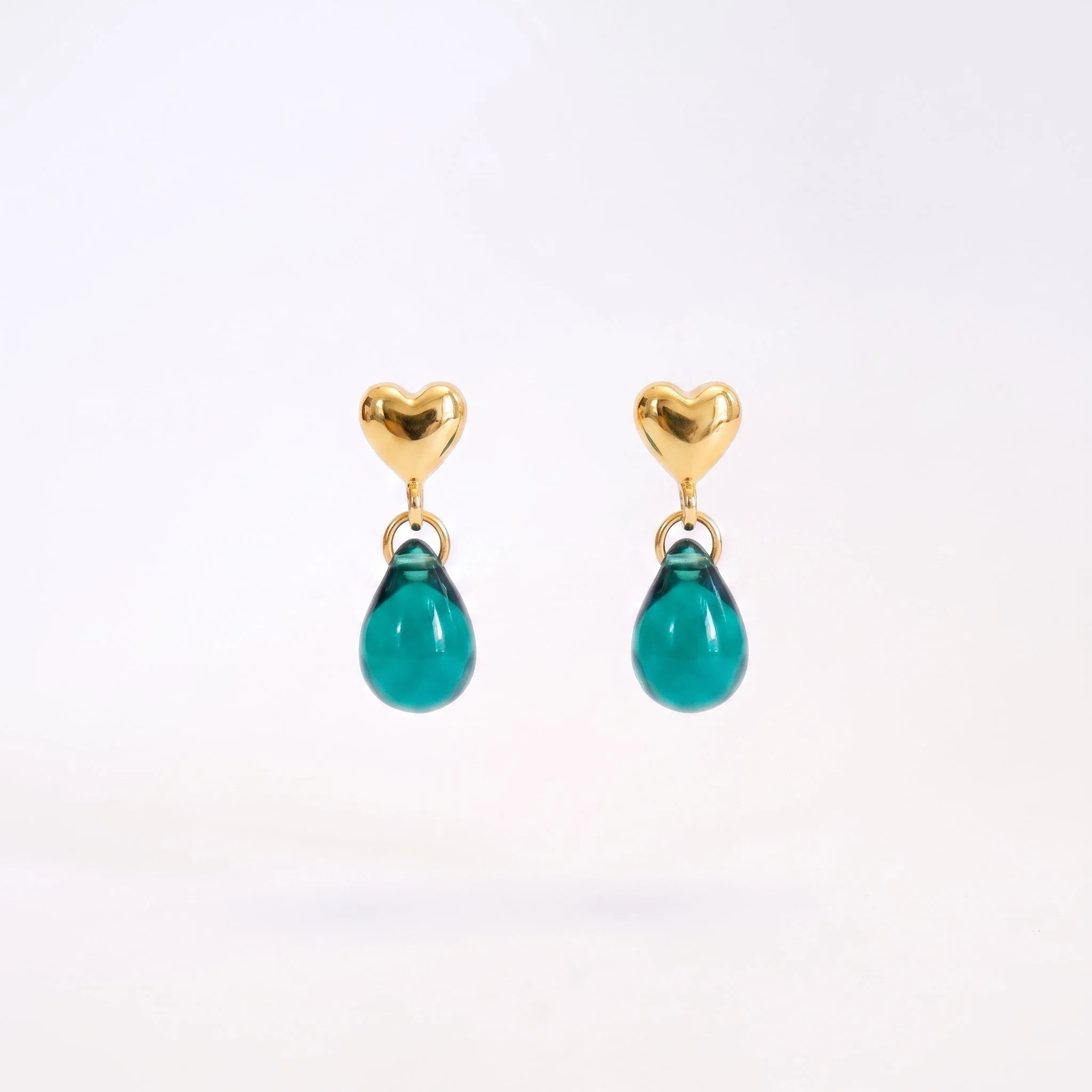 Emerald Love Drop Earrings