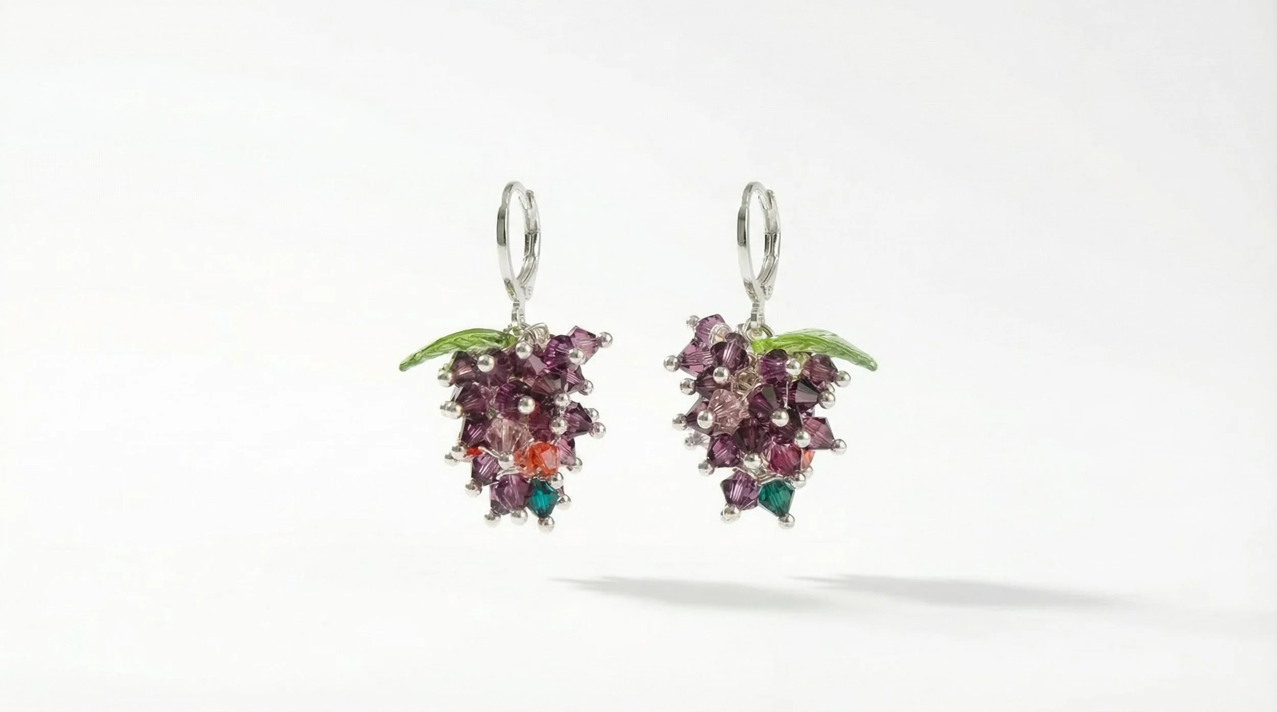 Midnight Berries Earrings in Silver